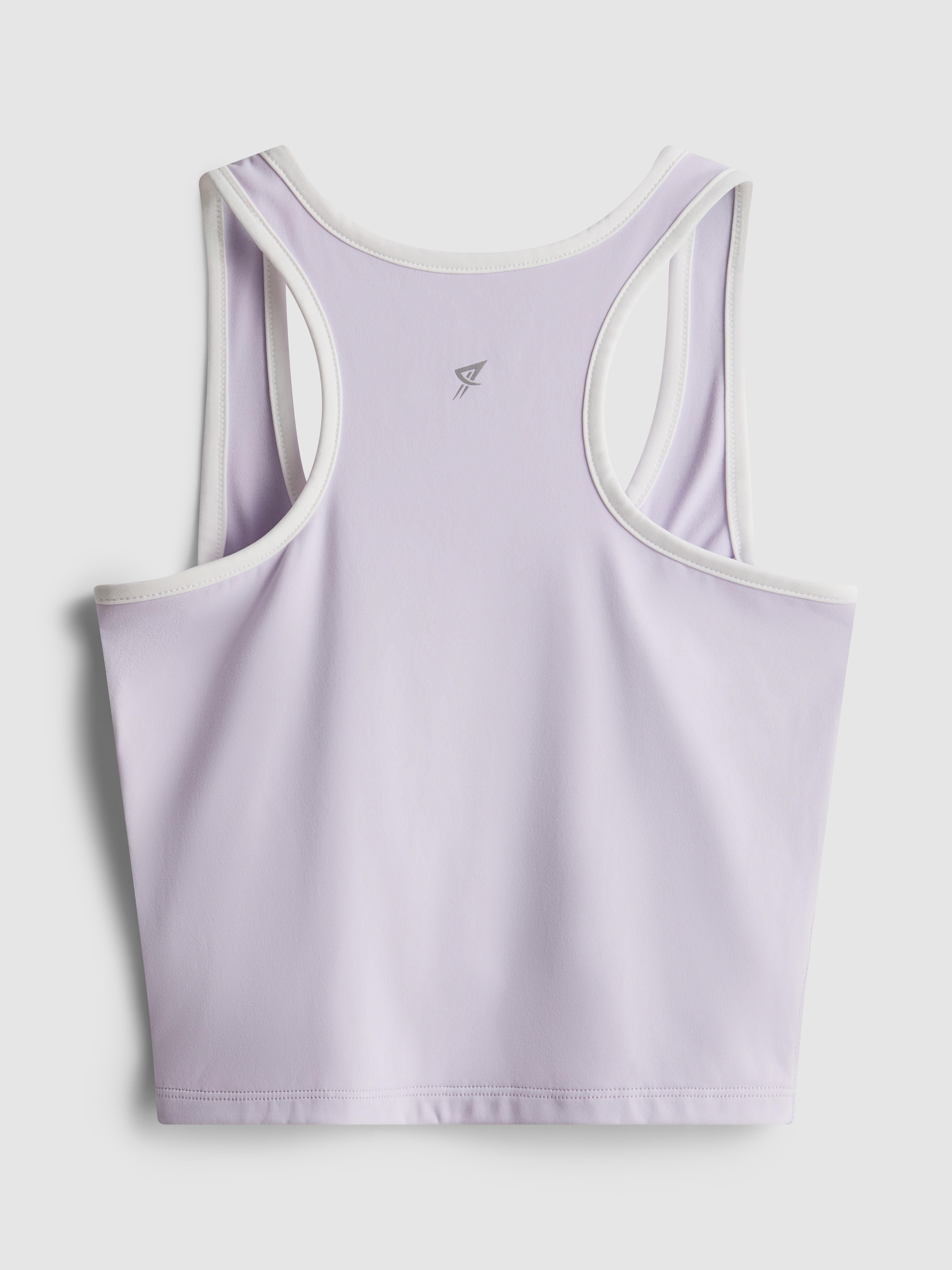 Maiou sport racerback cu ornamente contrastante