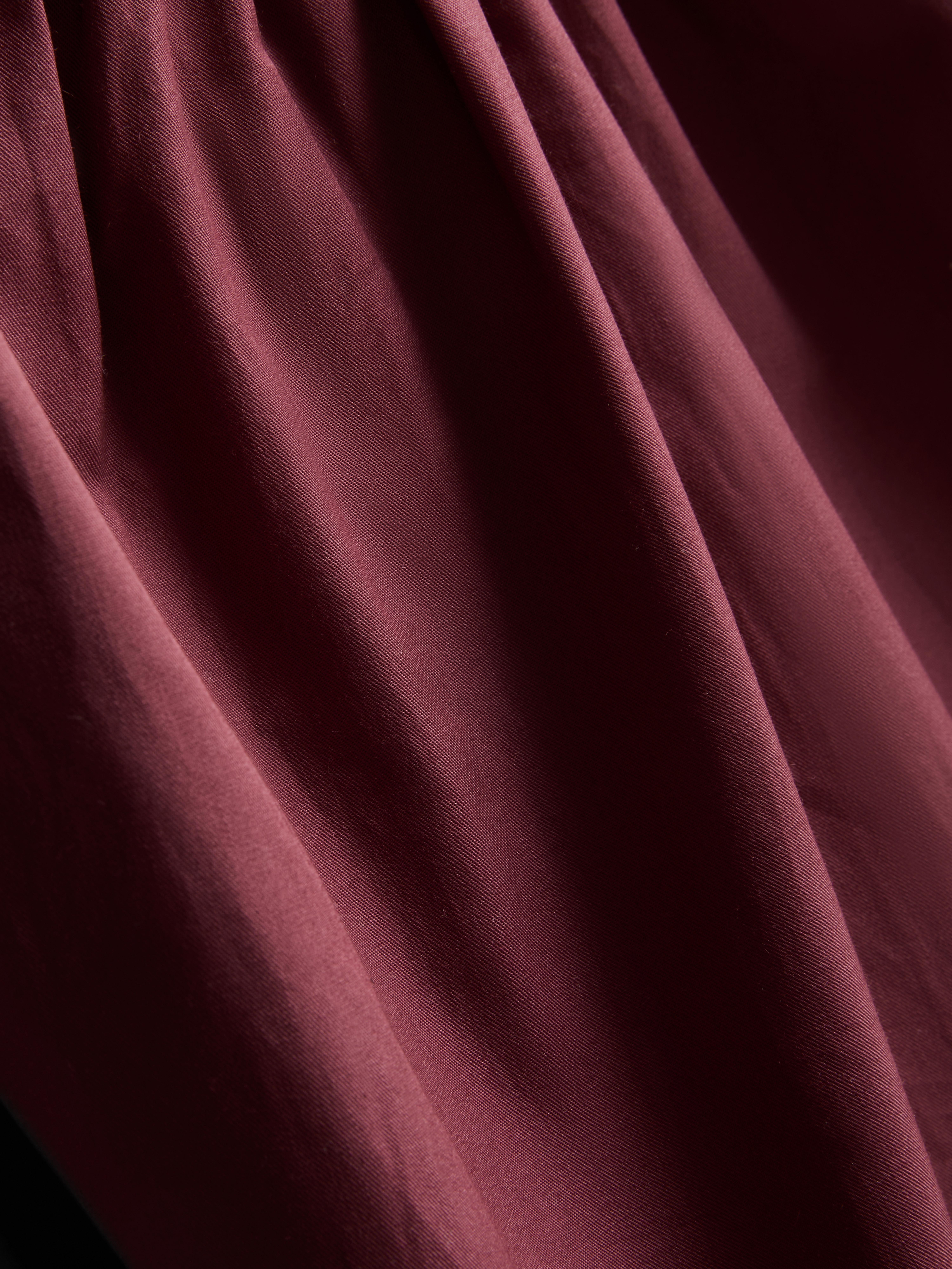 Ruched Bead-Detail Midi Dress