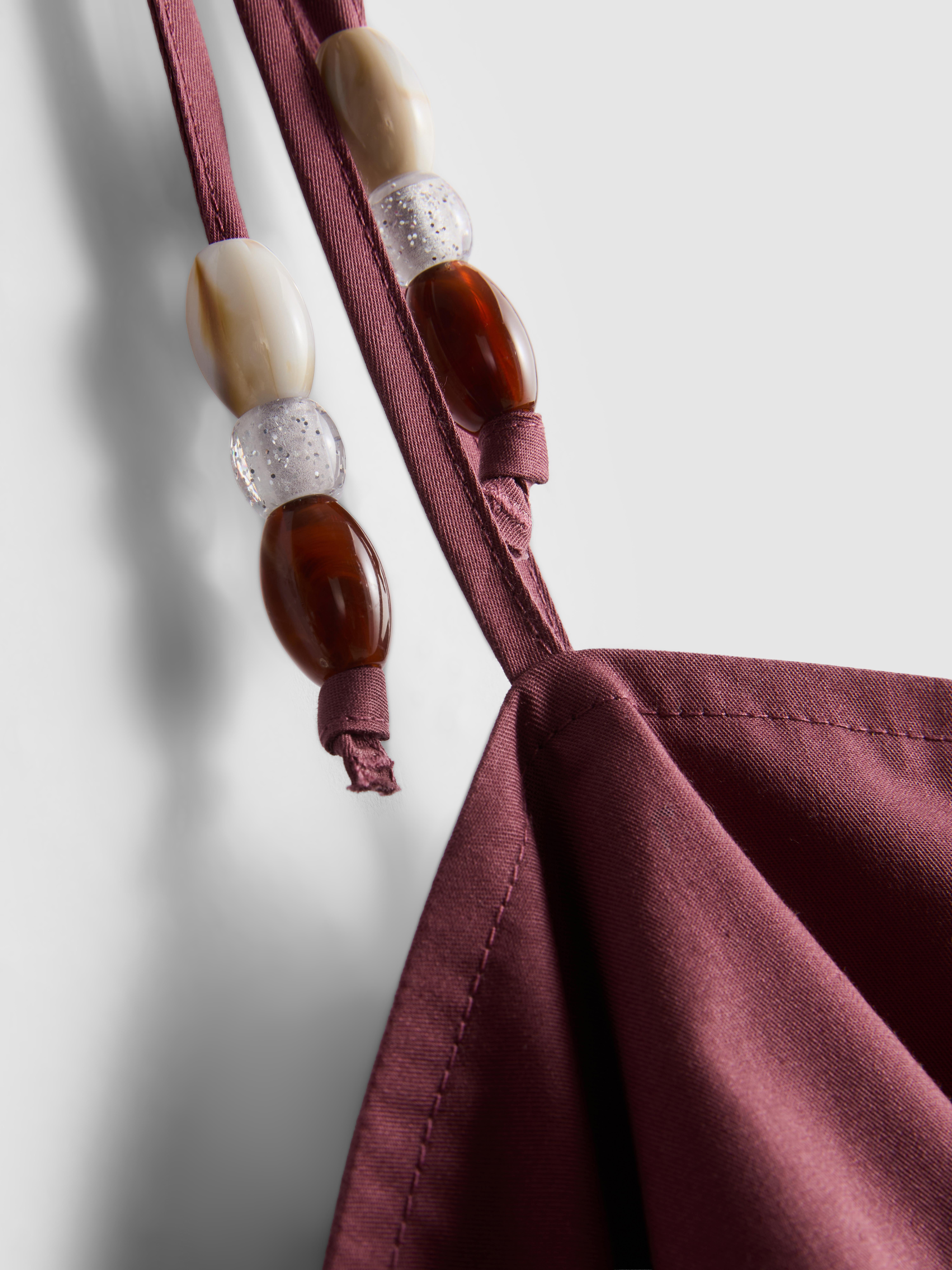 Ruched Bead Detail Midi Dress