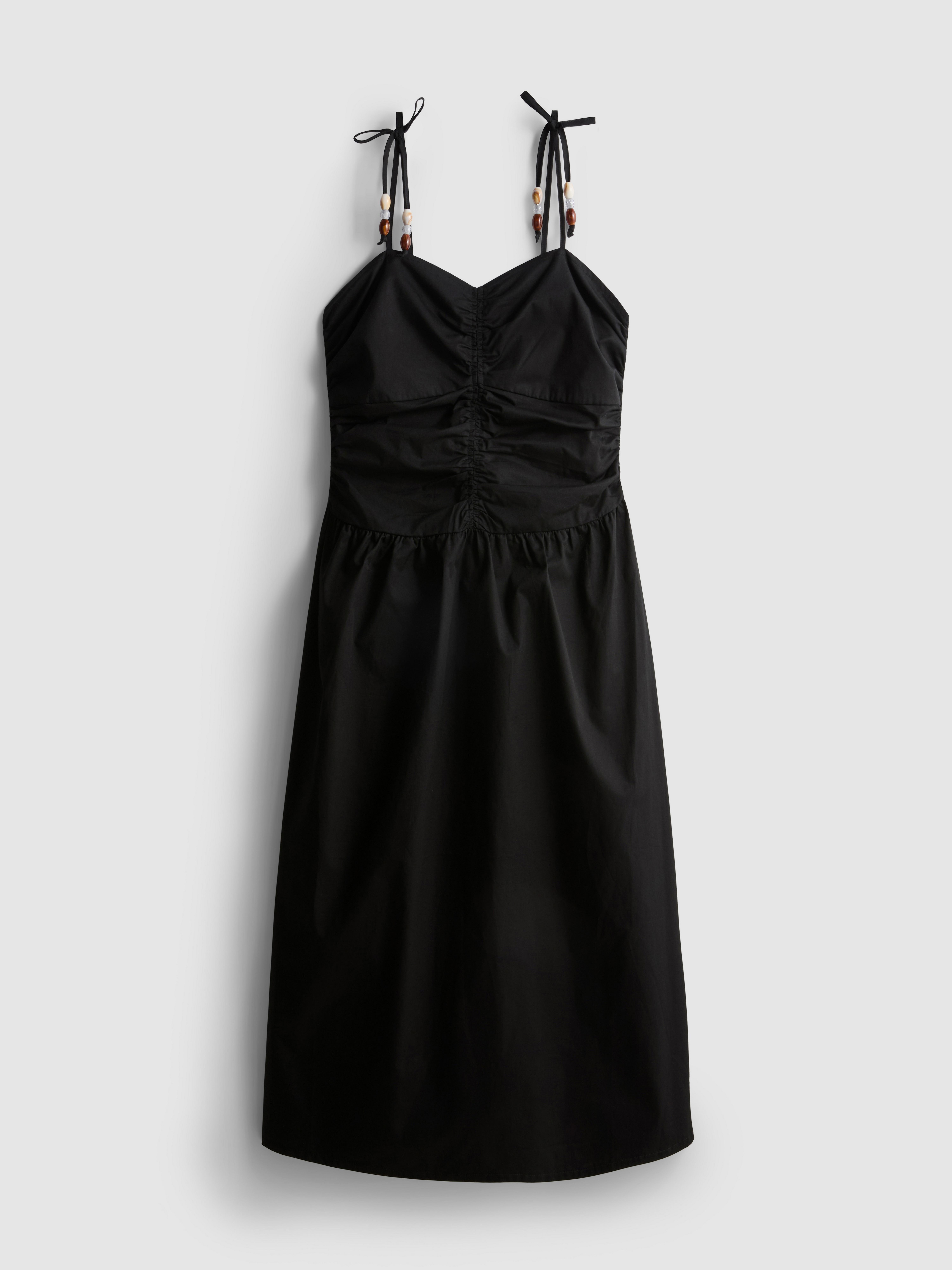 Ruched Bead Detail Midi Dress
