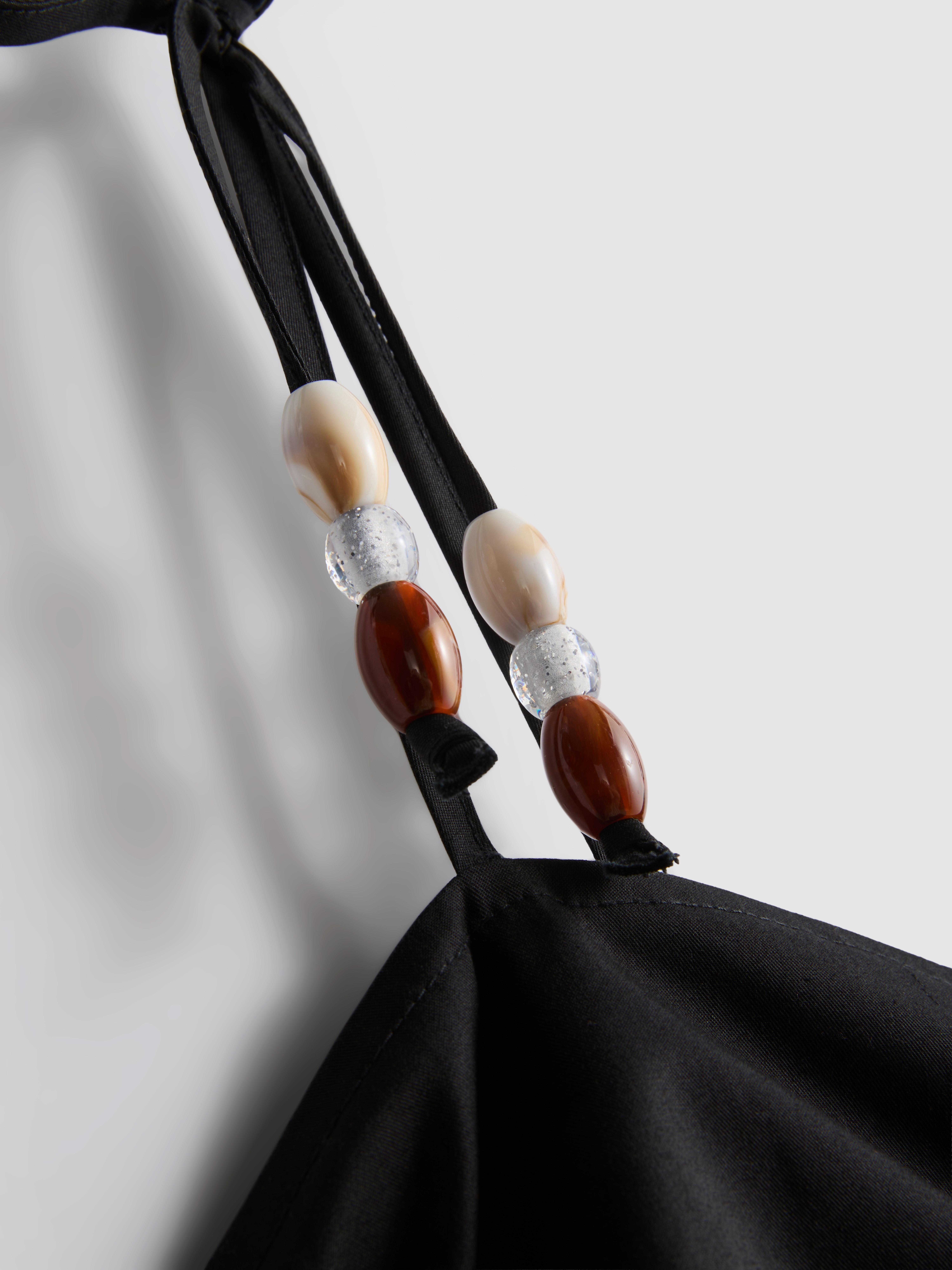 Ruched Bead Detail Midi Dress