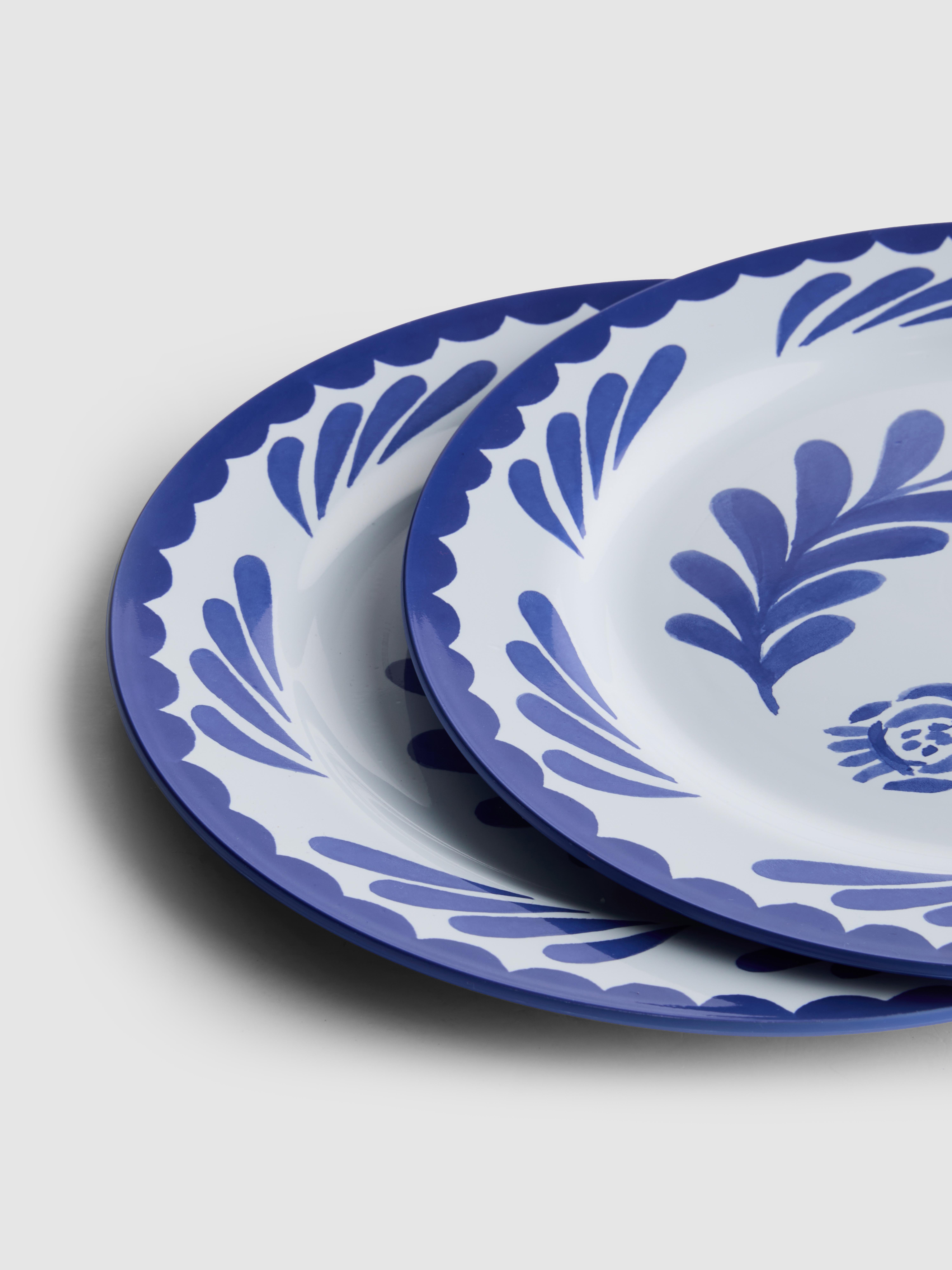 Talerzyki w śródziemnomorskie kwiaty, 2 szt.