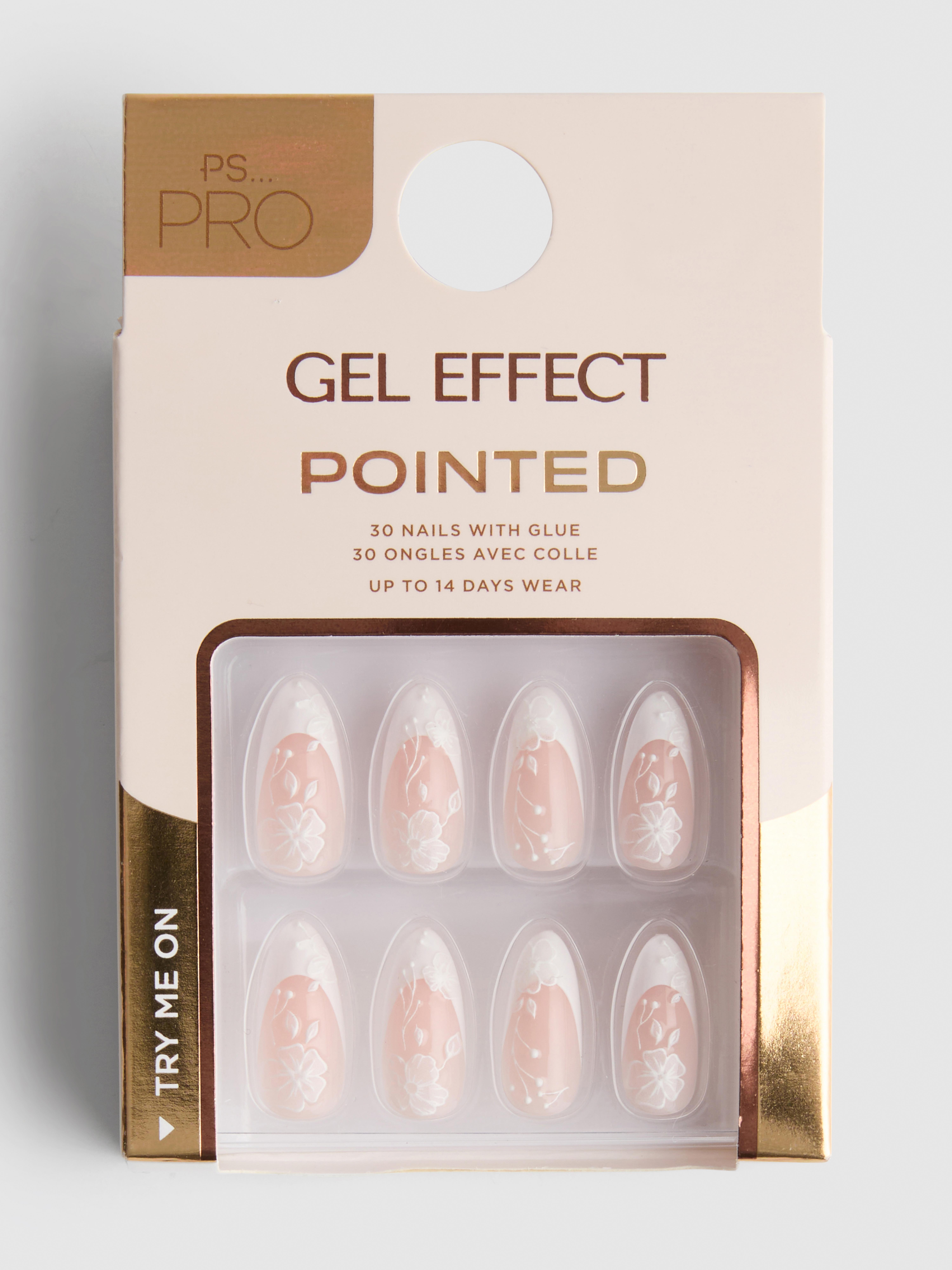 PS... Pro Pointed Gel Effect False Nails