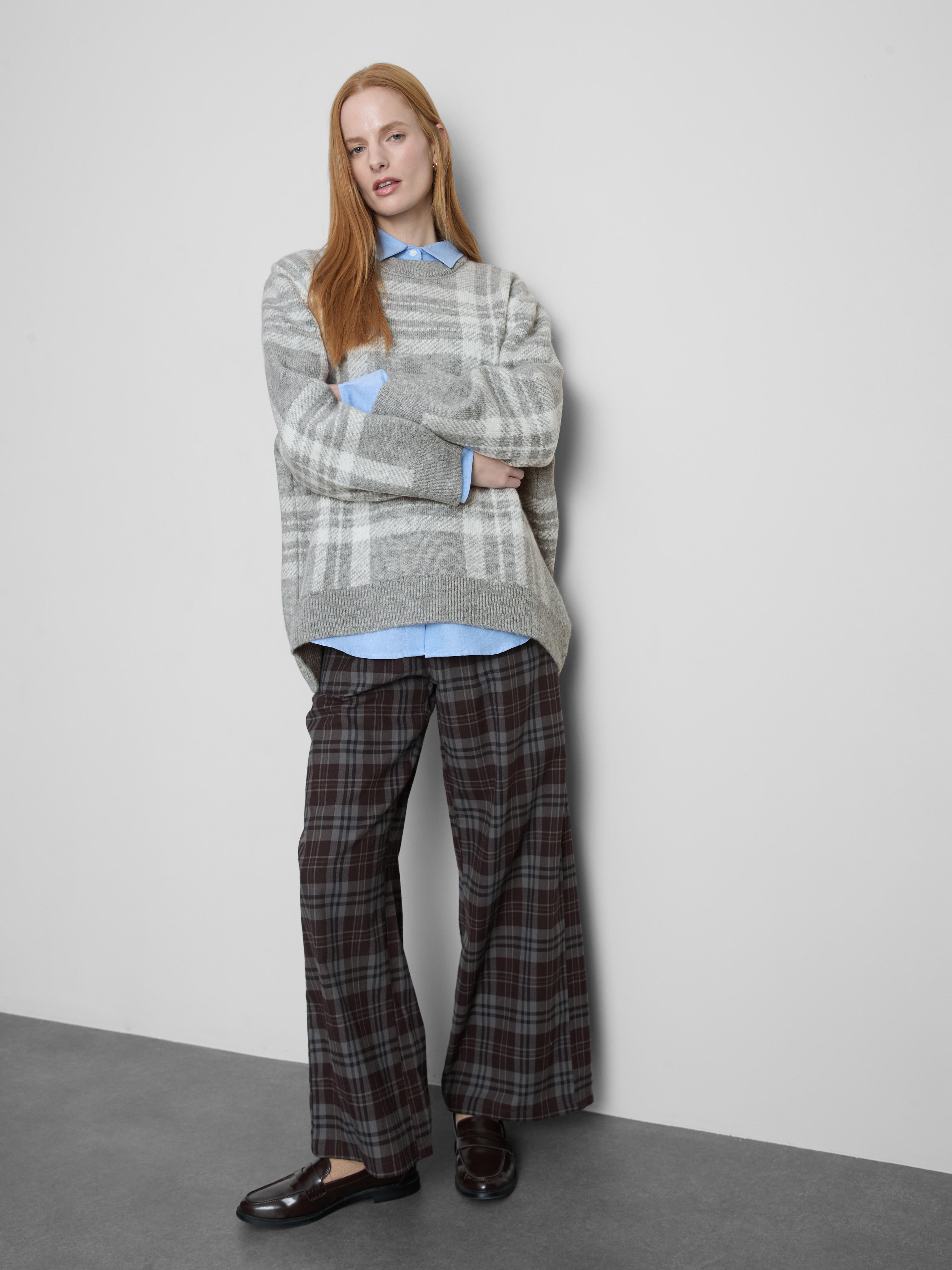 Relaxed Drop Shoulder Check Jumper