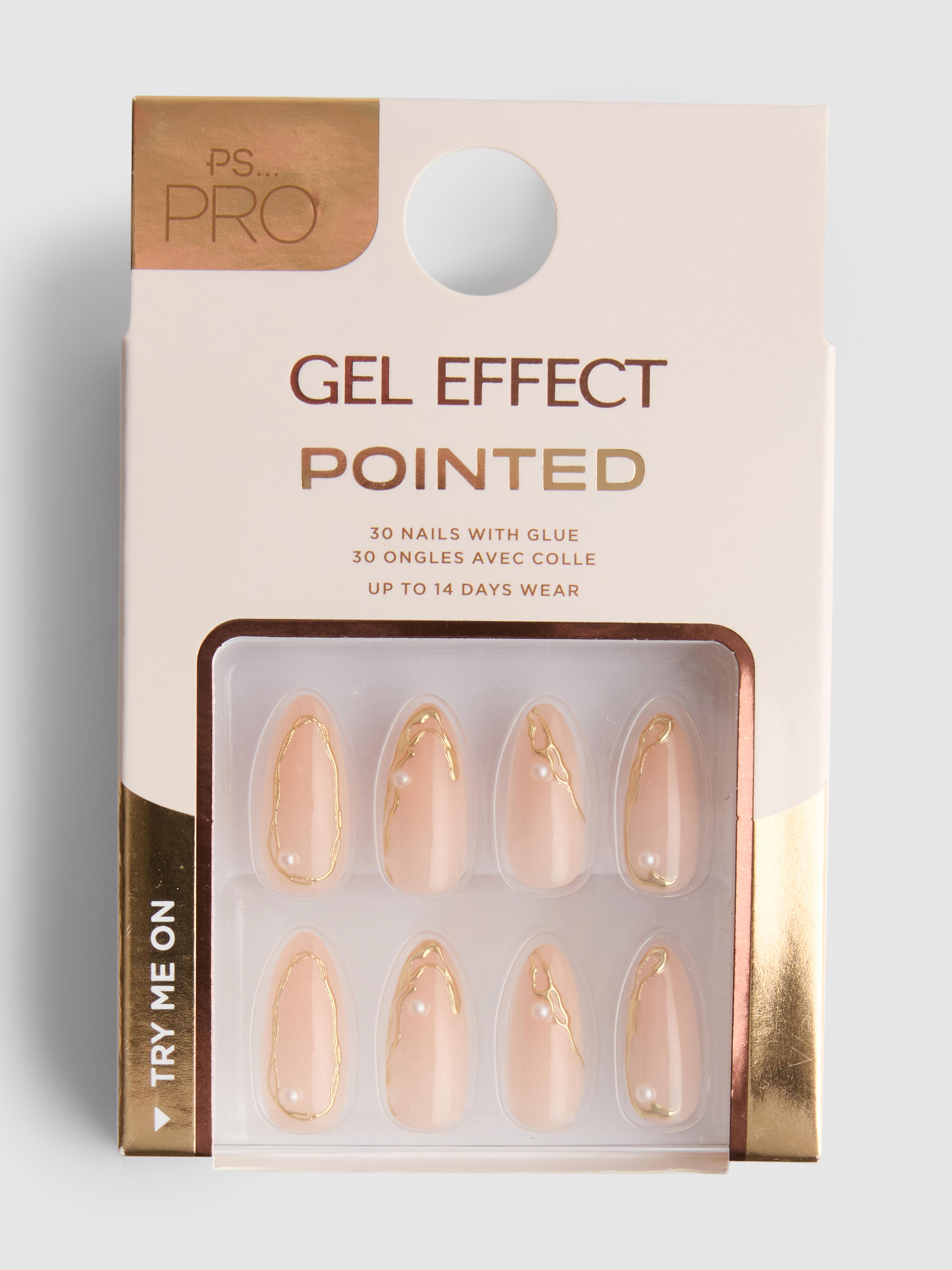 PS... Pro Pointed Gel Effect False Nails