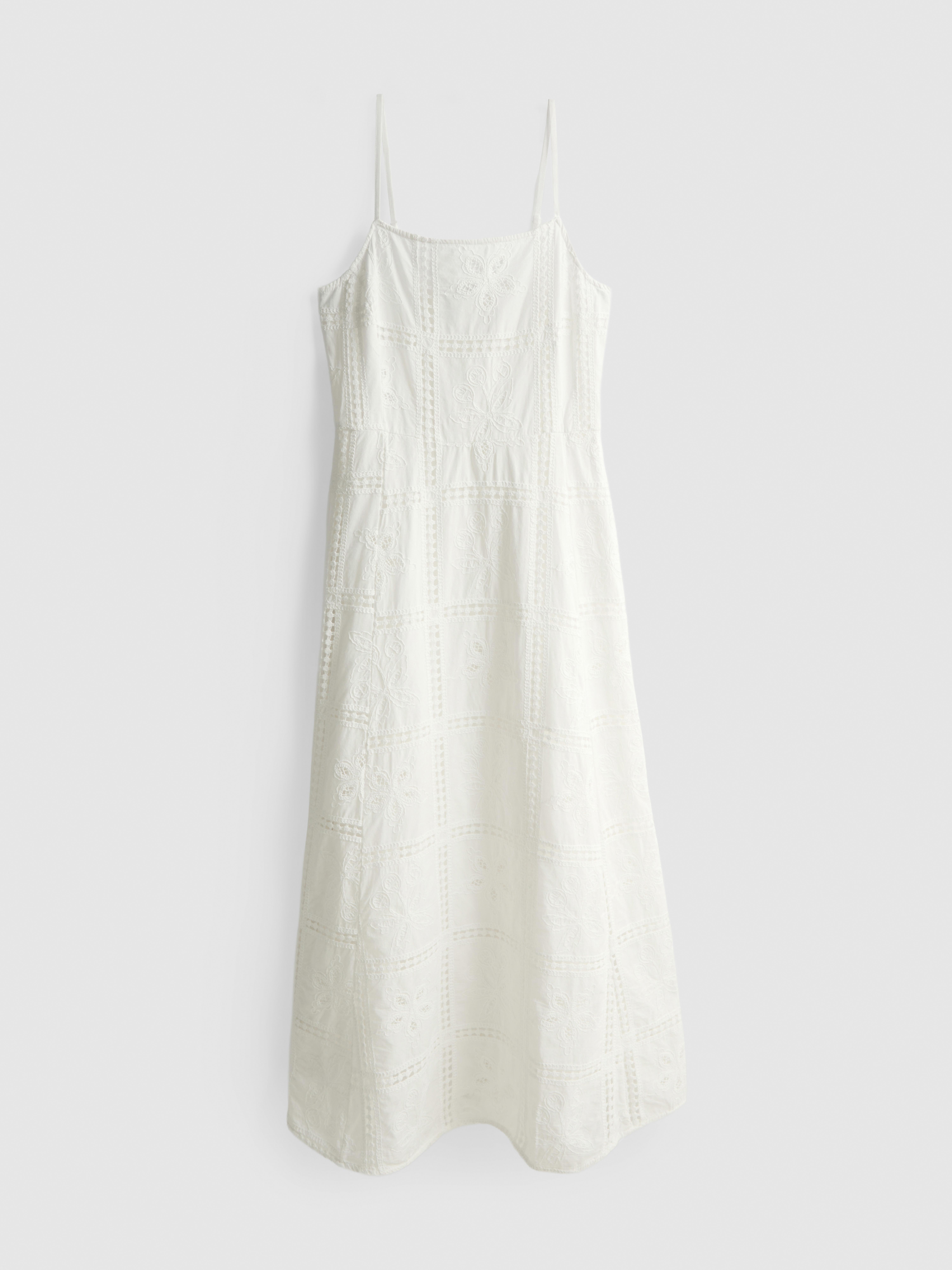 The Edit Broderie Midi Dress