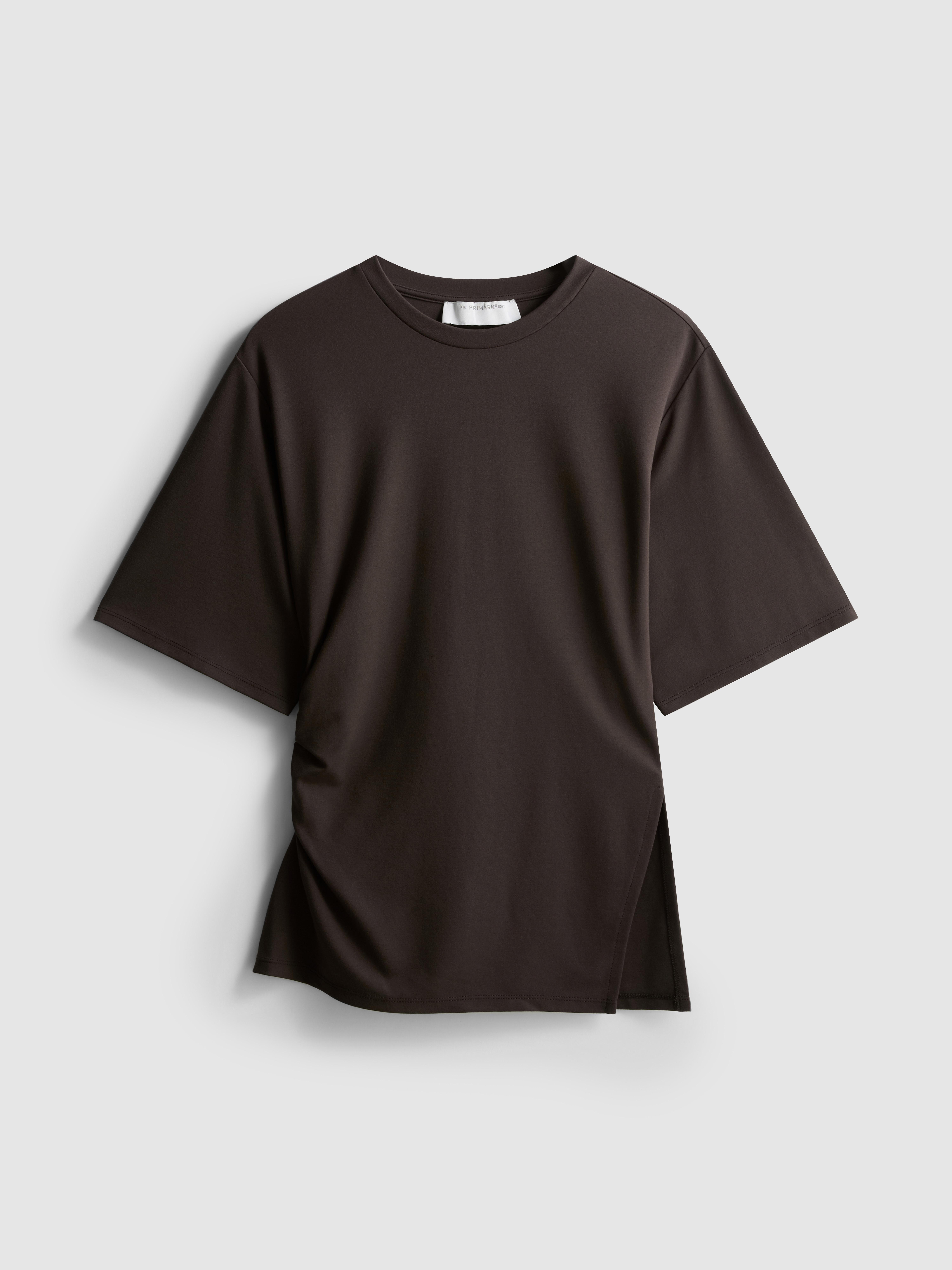 The Edit Ruched Asymmetrical Tee