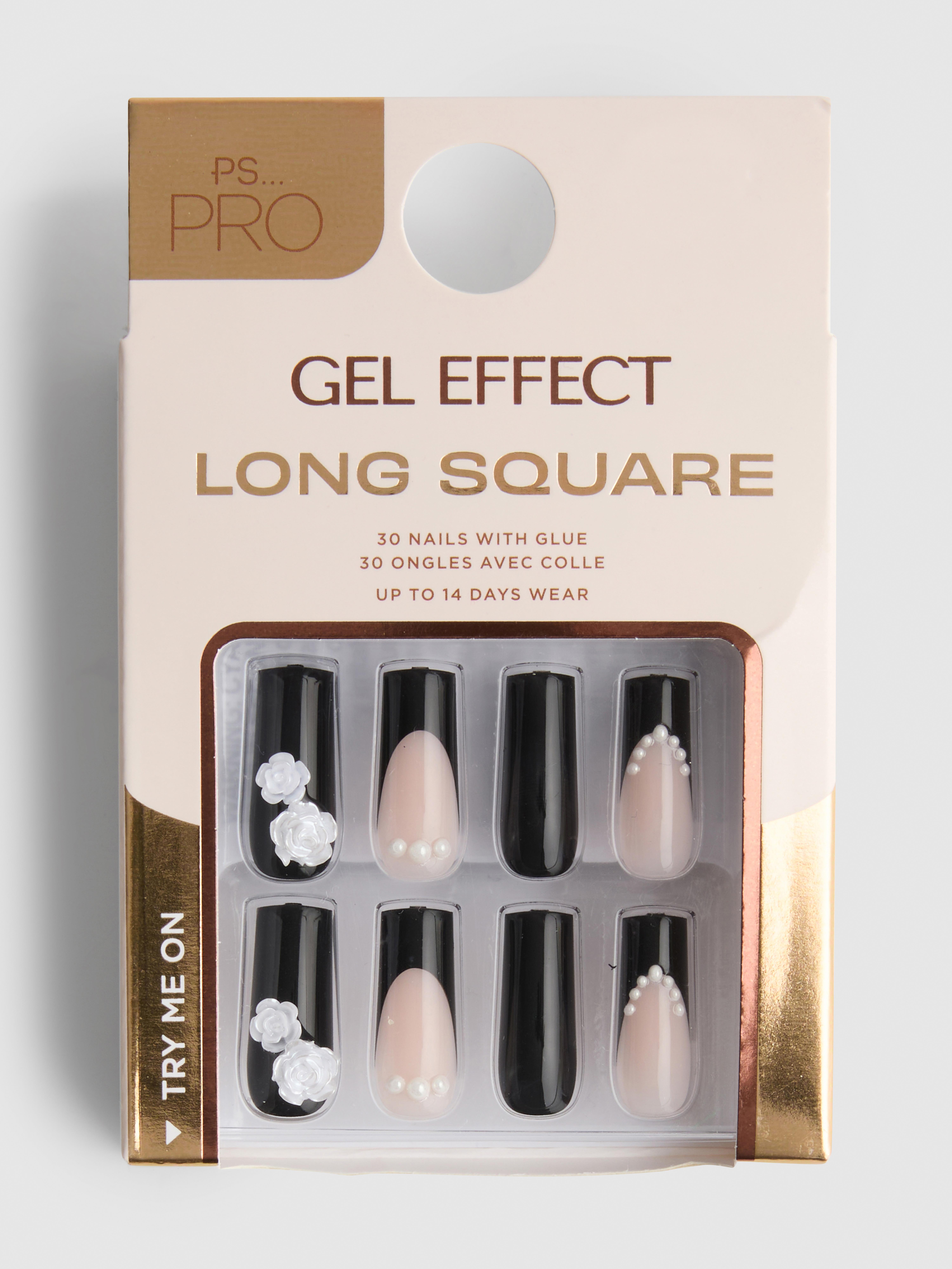 PS... Pro Long Square Gel Effect False Nails