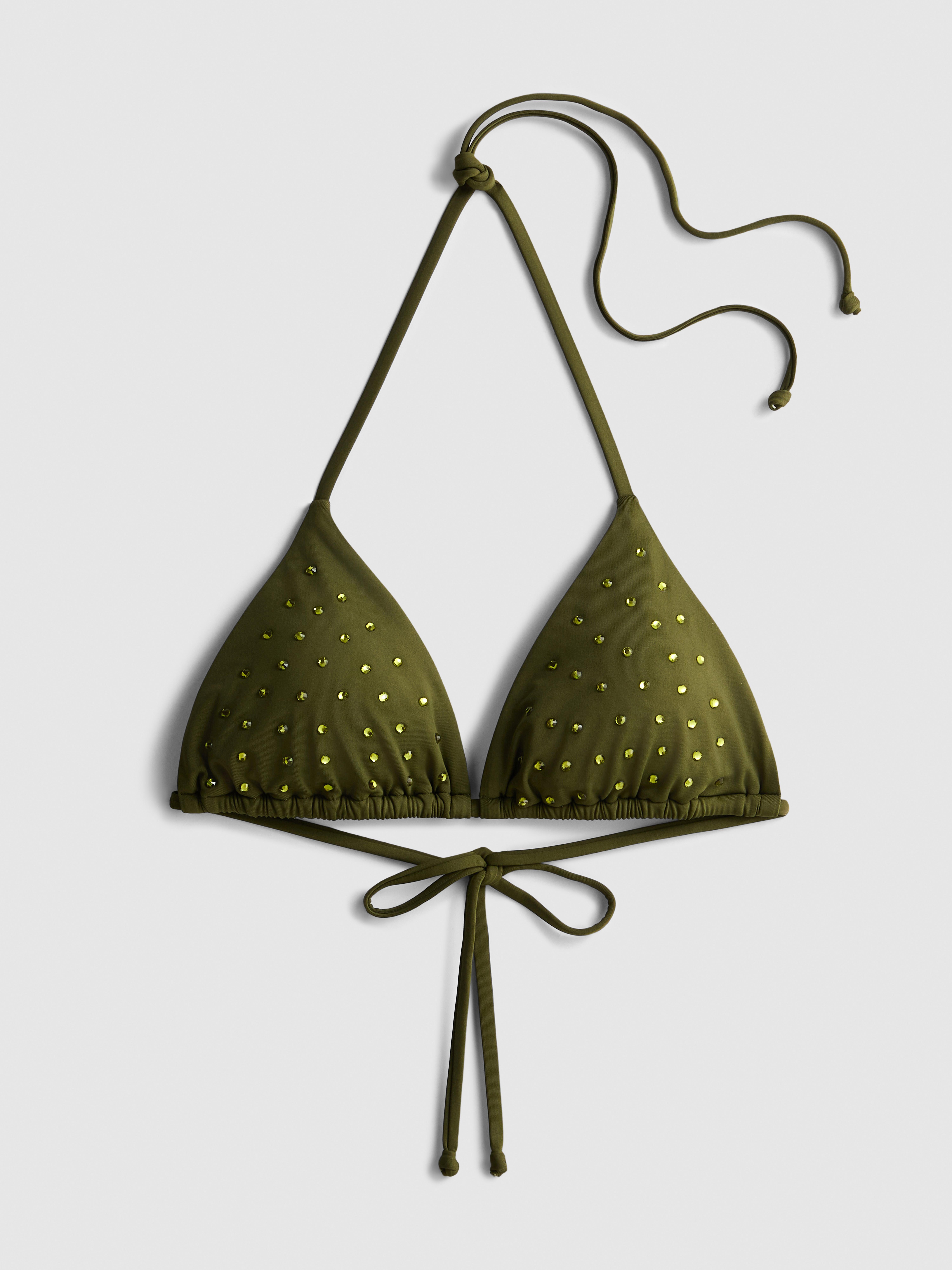 Rhinestone Triangle Bikini Top