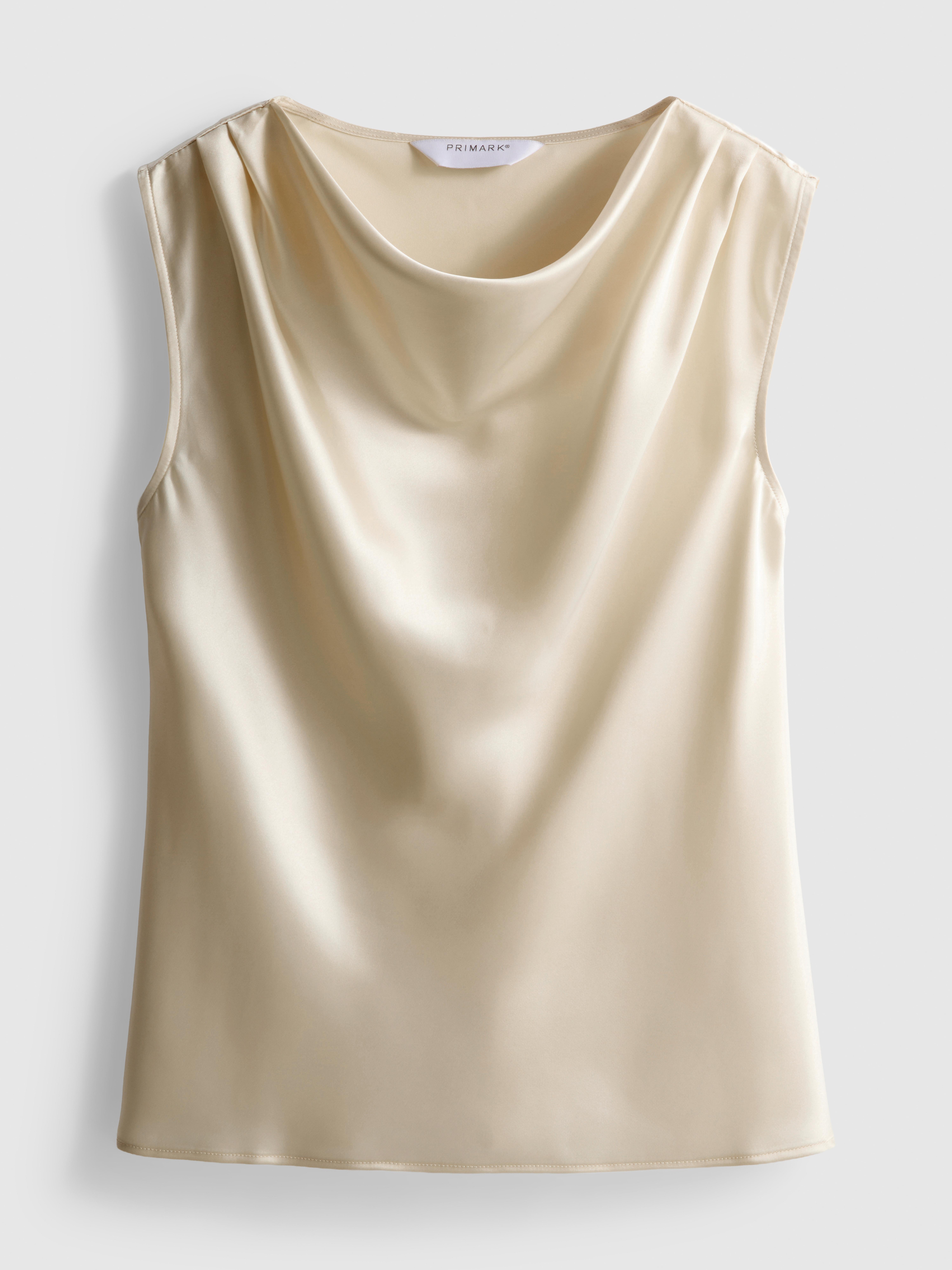 Satin Cowl Neck Blouse