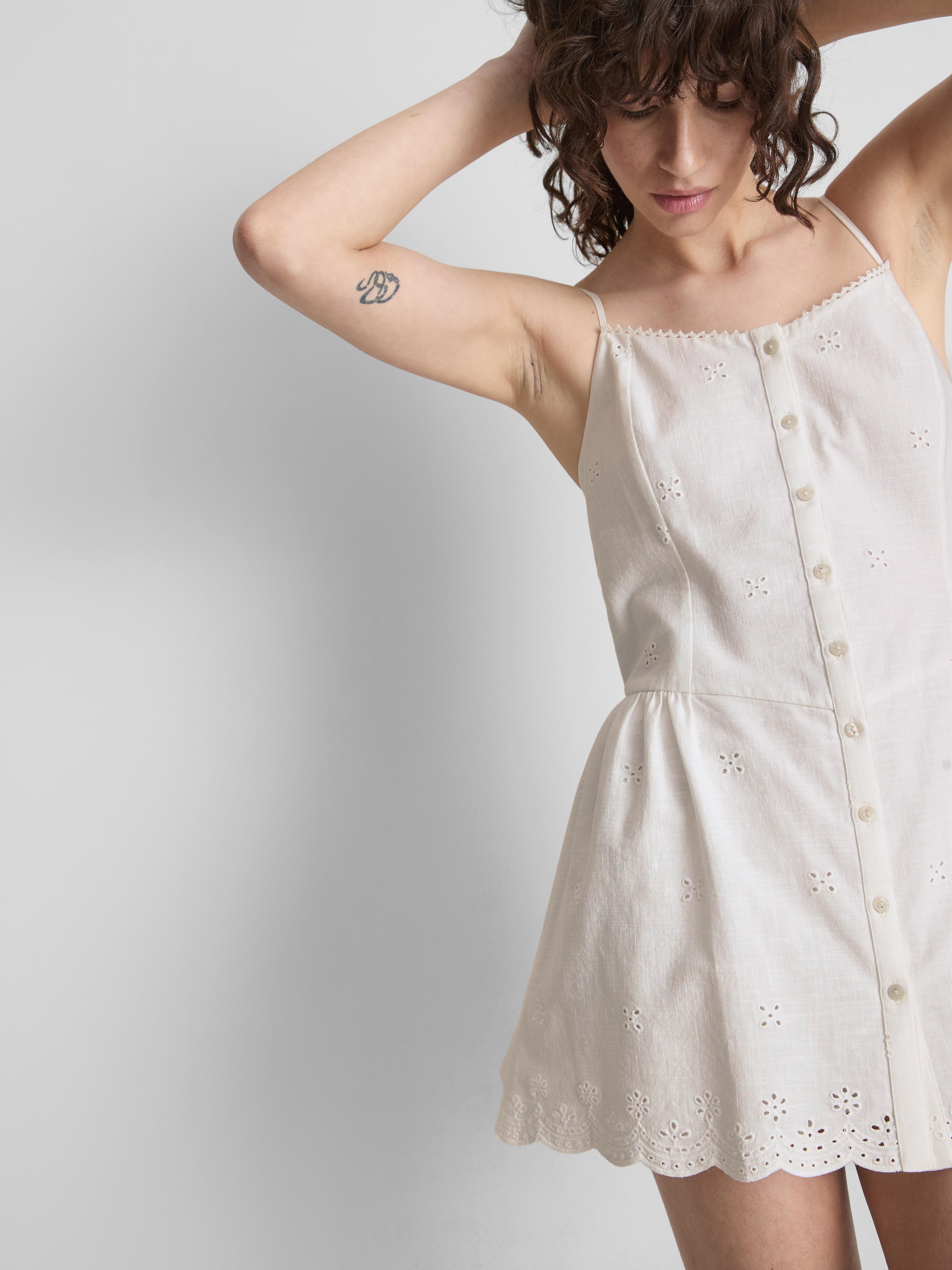 The Primark Scene | Cotton Broderie Button Mini Dress