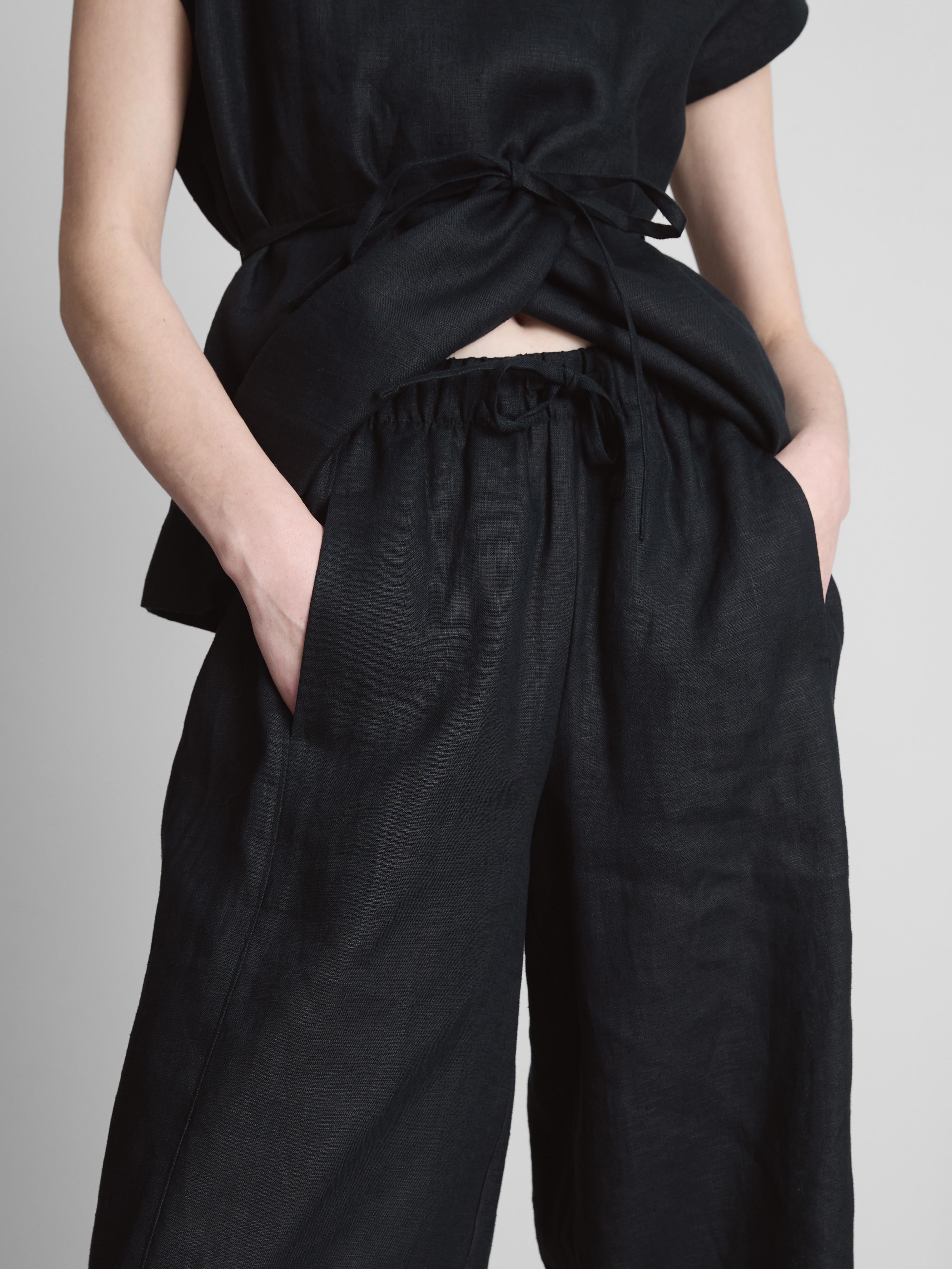 „The Edit“ Leinenhose mit weitem Bein
