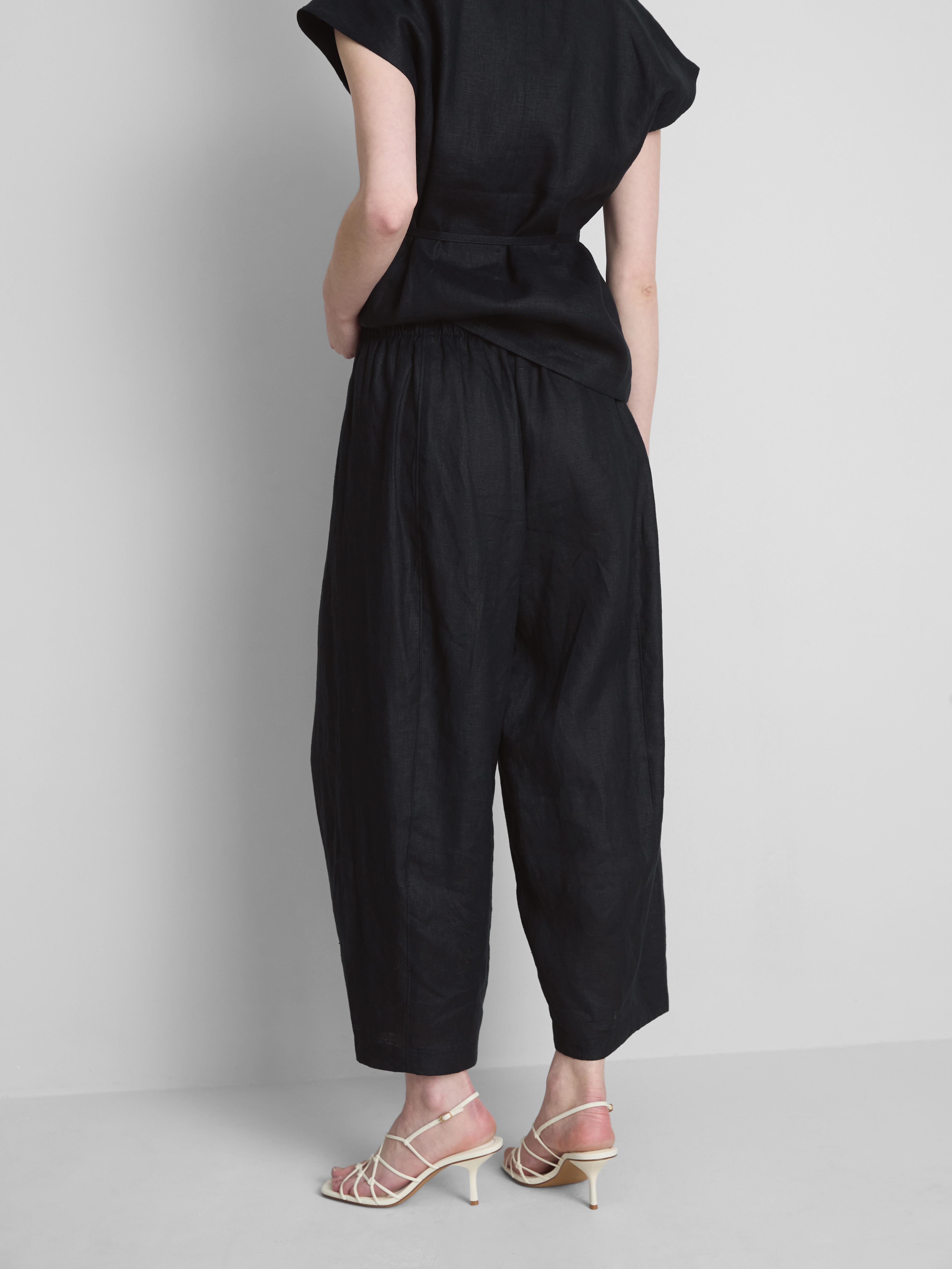 „The Edit“ Leinenhose mit weitem Bein