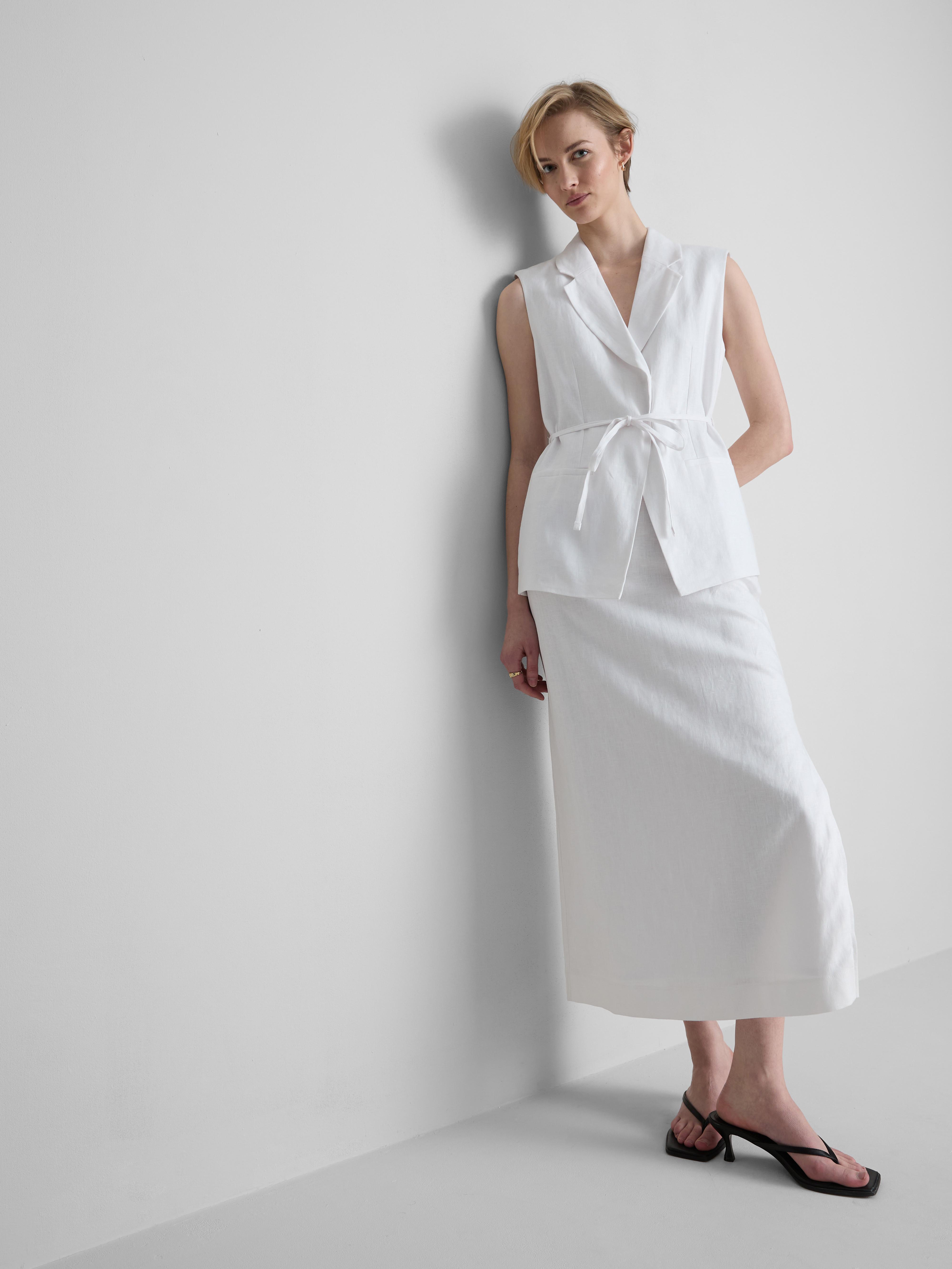 Gilet in lino con laccetto The Edit