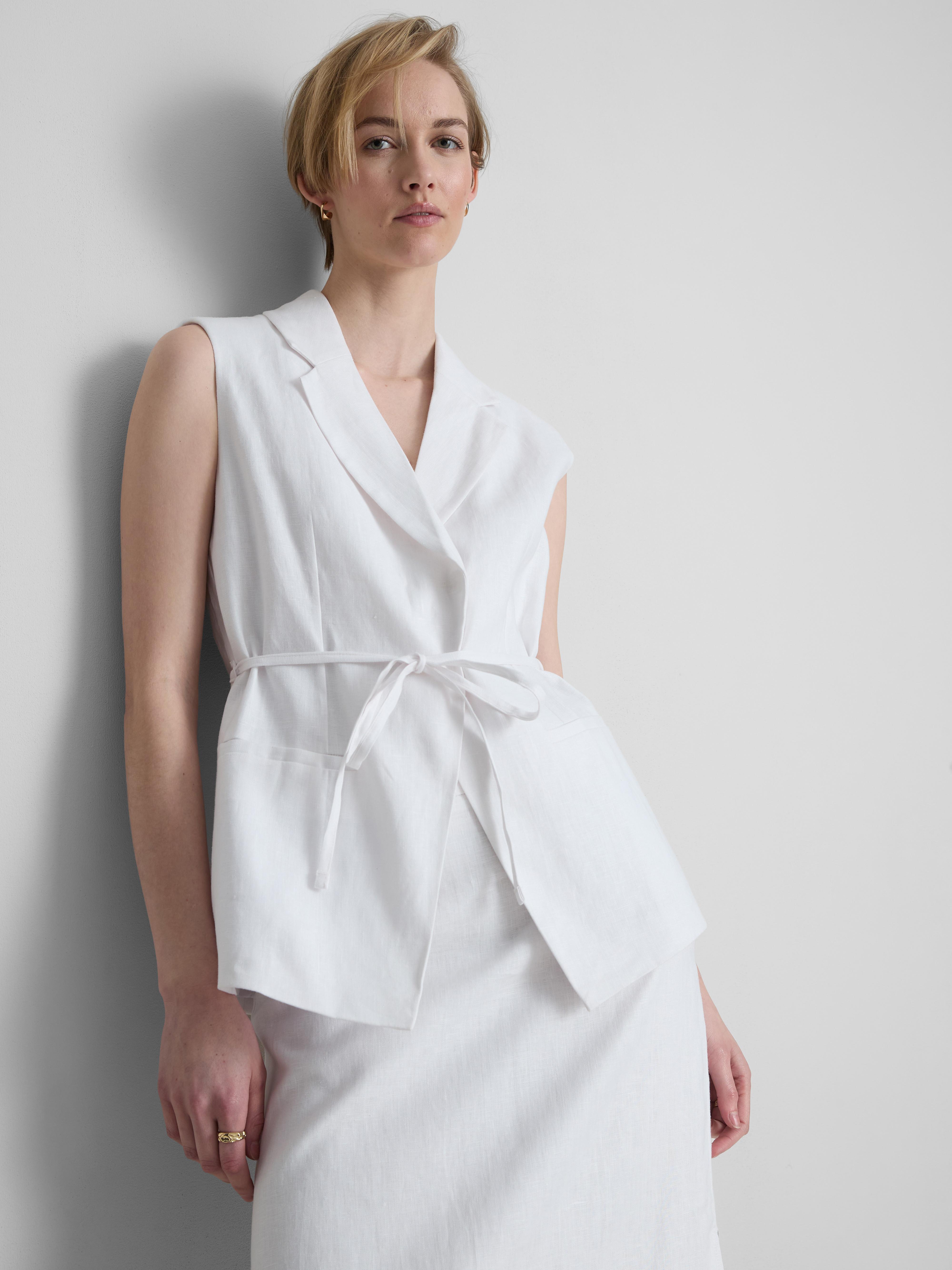 Gilet in lino con laccetto The Edit