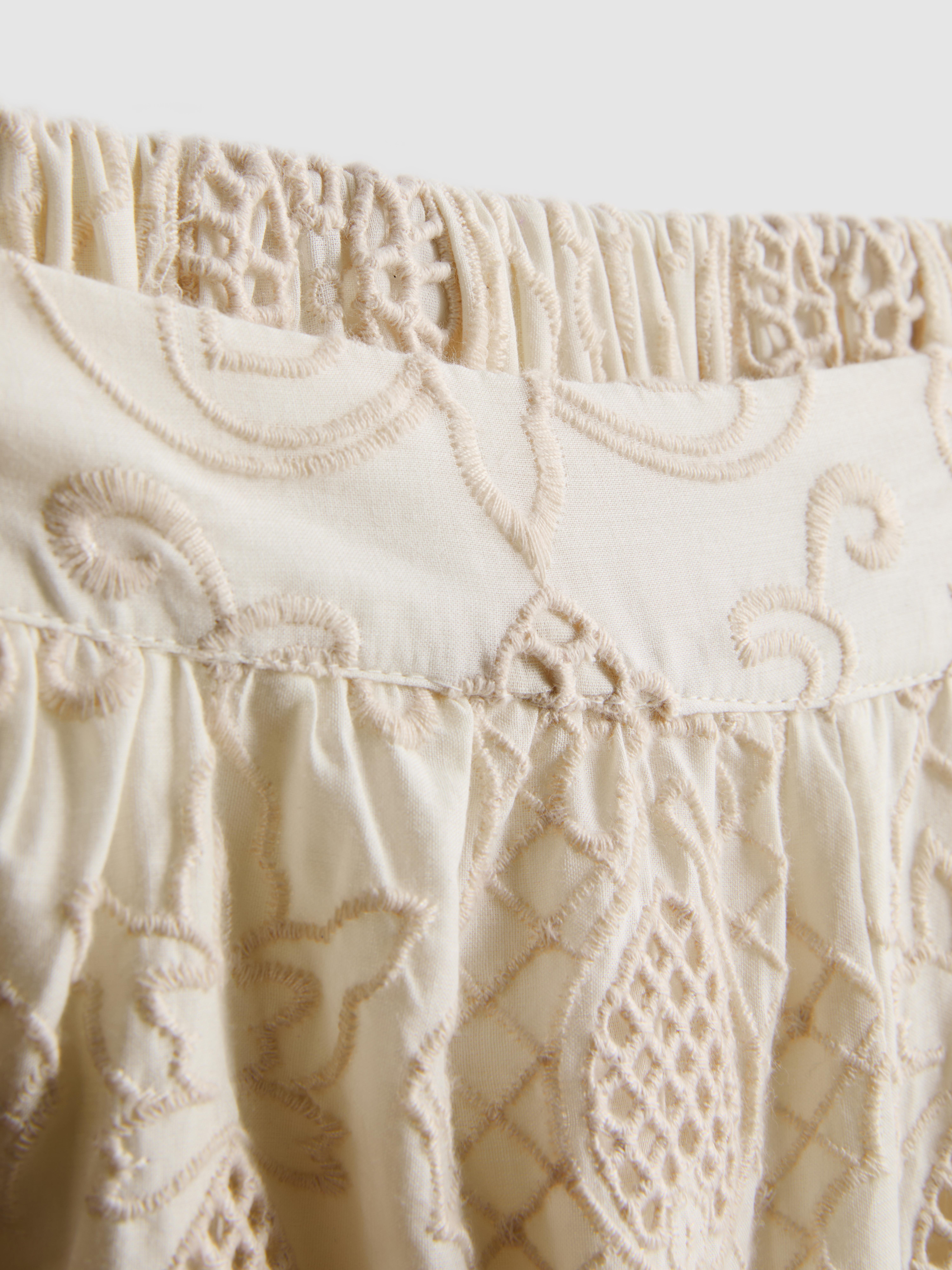 The Edit Cotton Broderie Shorts