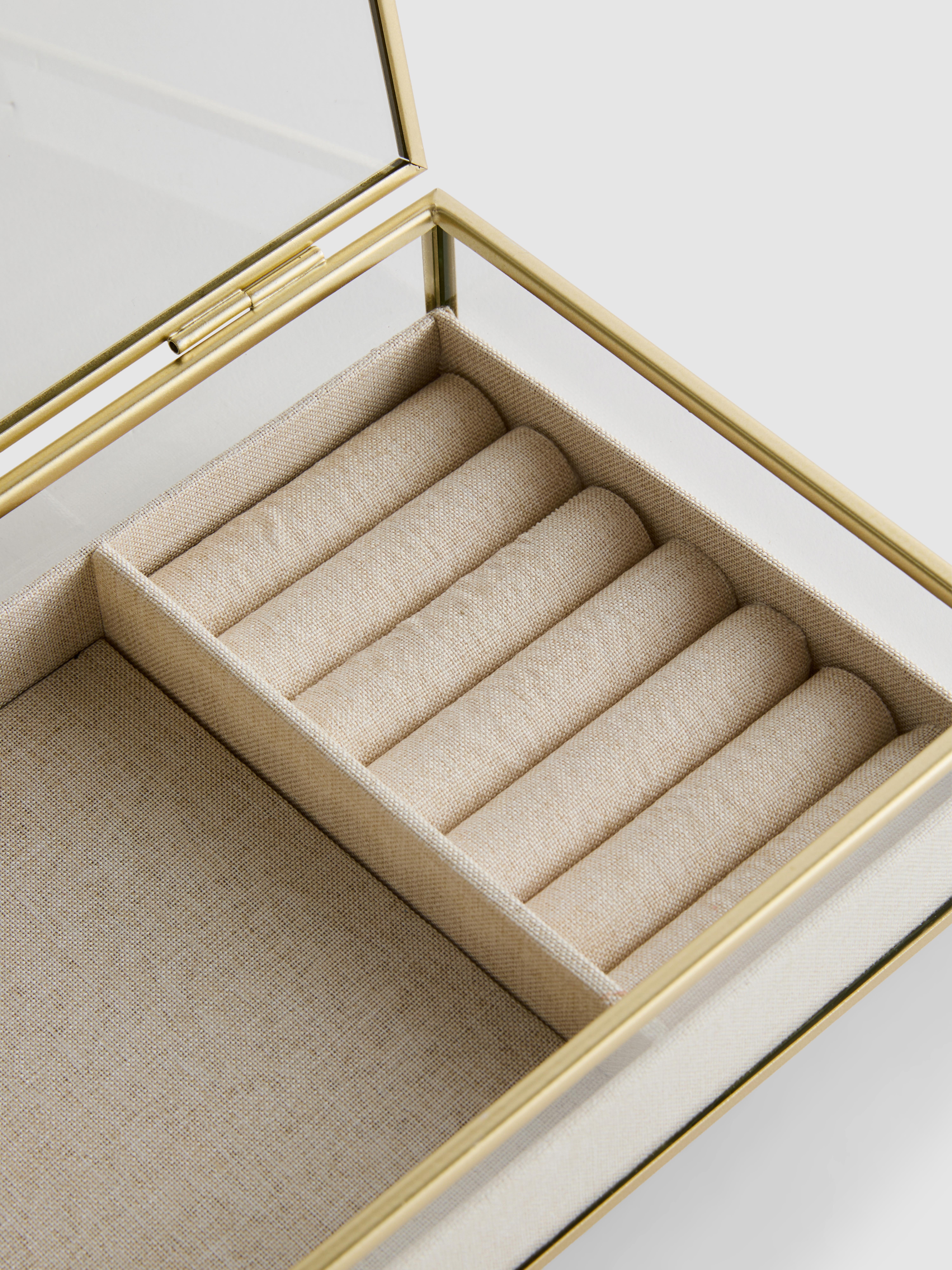 Glass Lid Jewellery Box