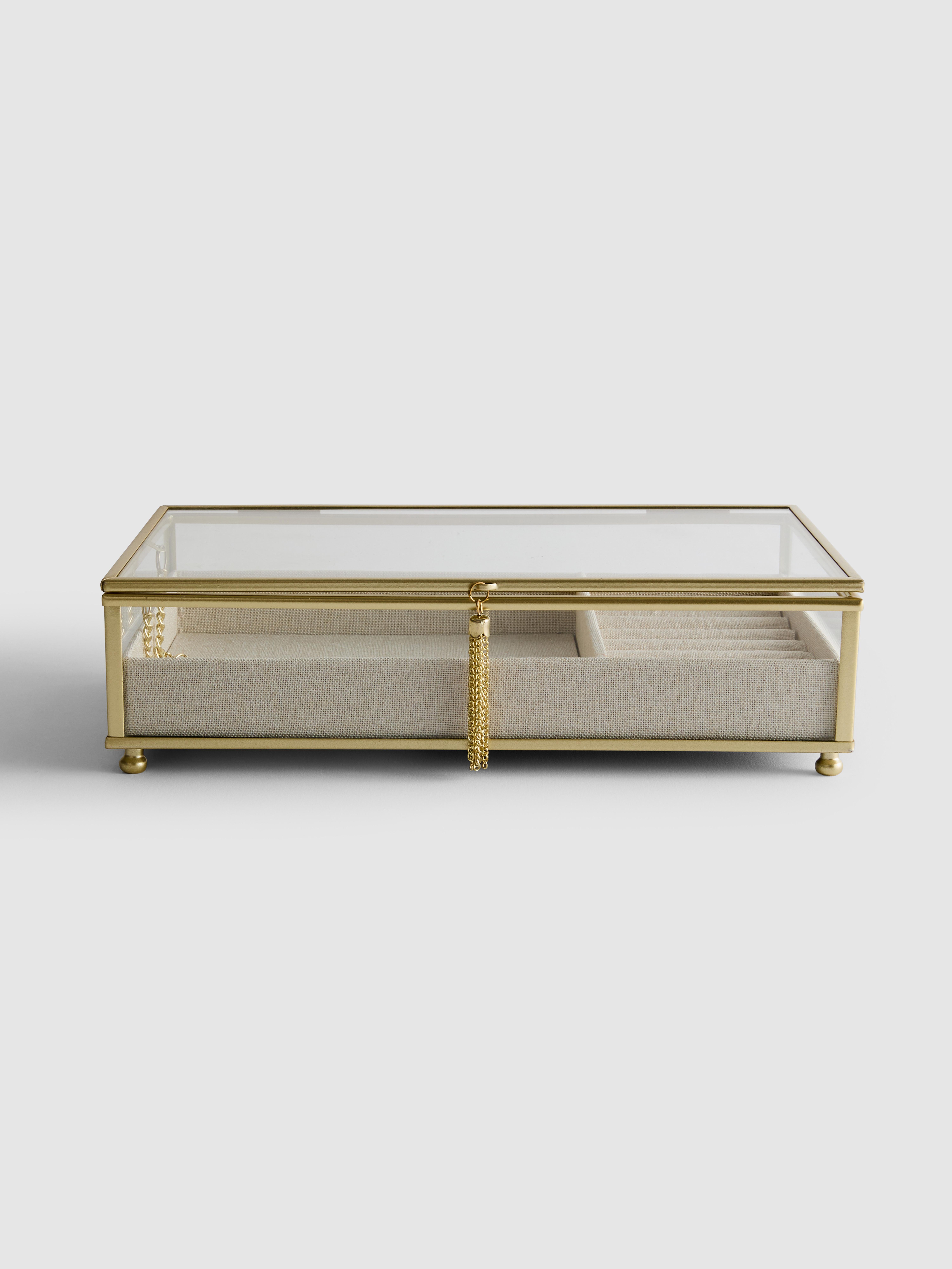 Glass Lid Jewellery Box