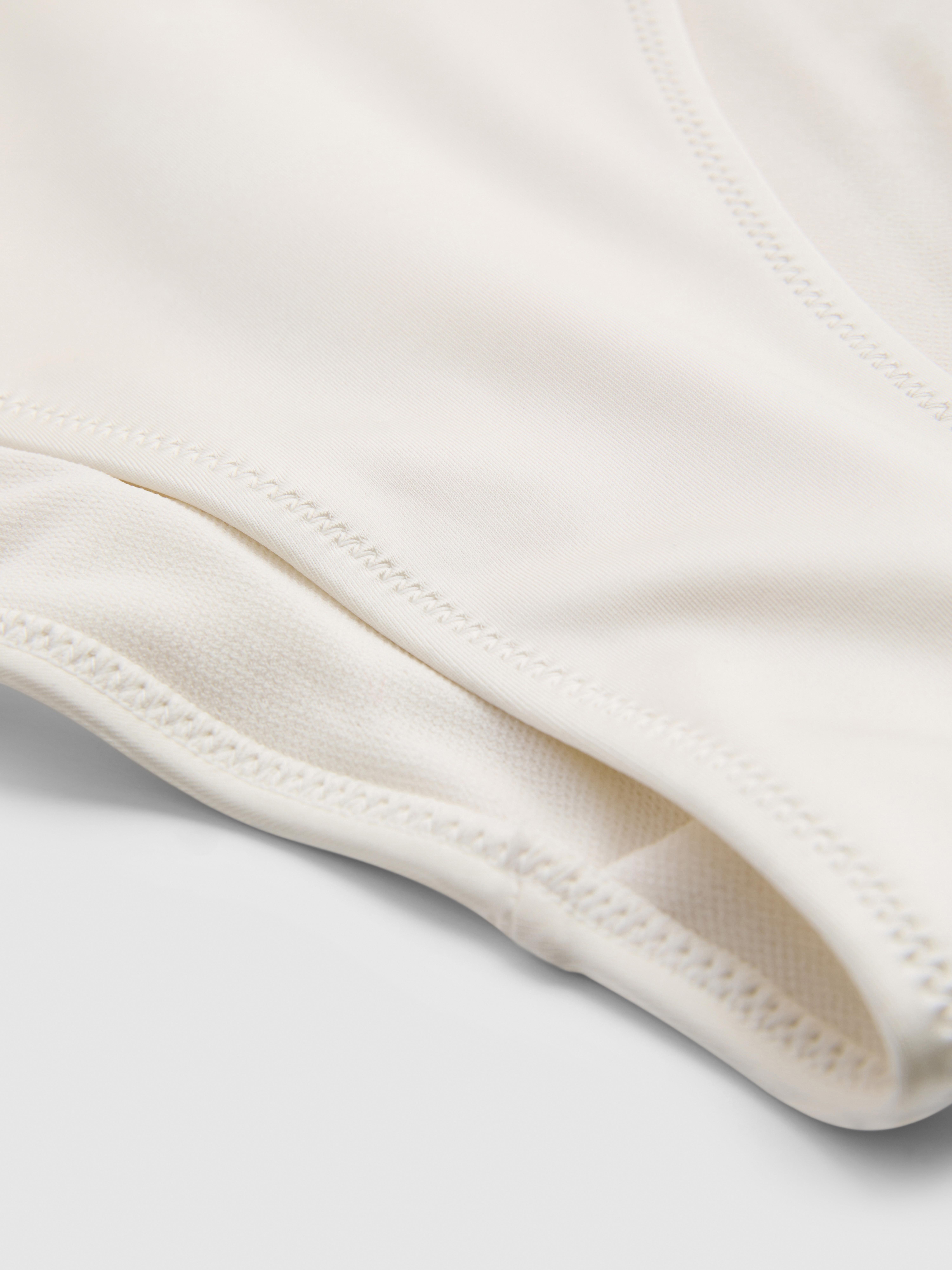 High-Shine Pearl-Detail Bikini Bottoms