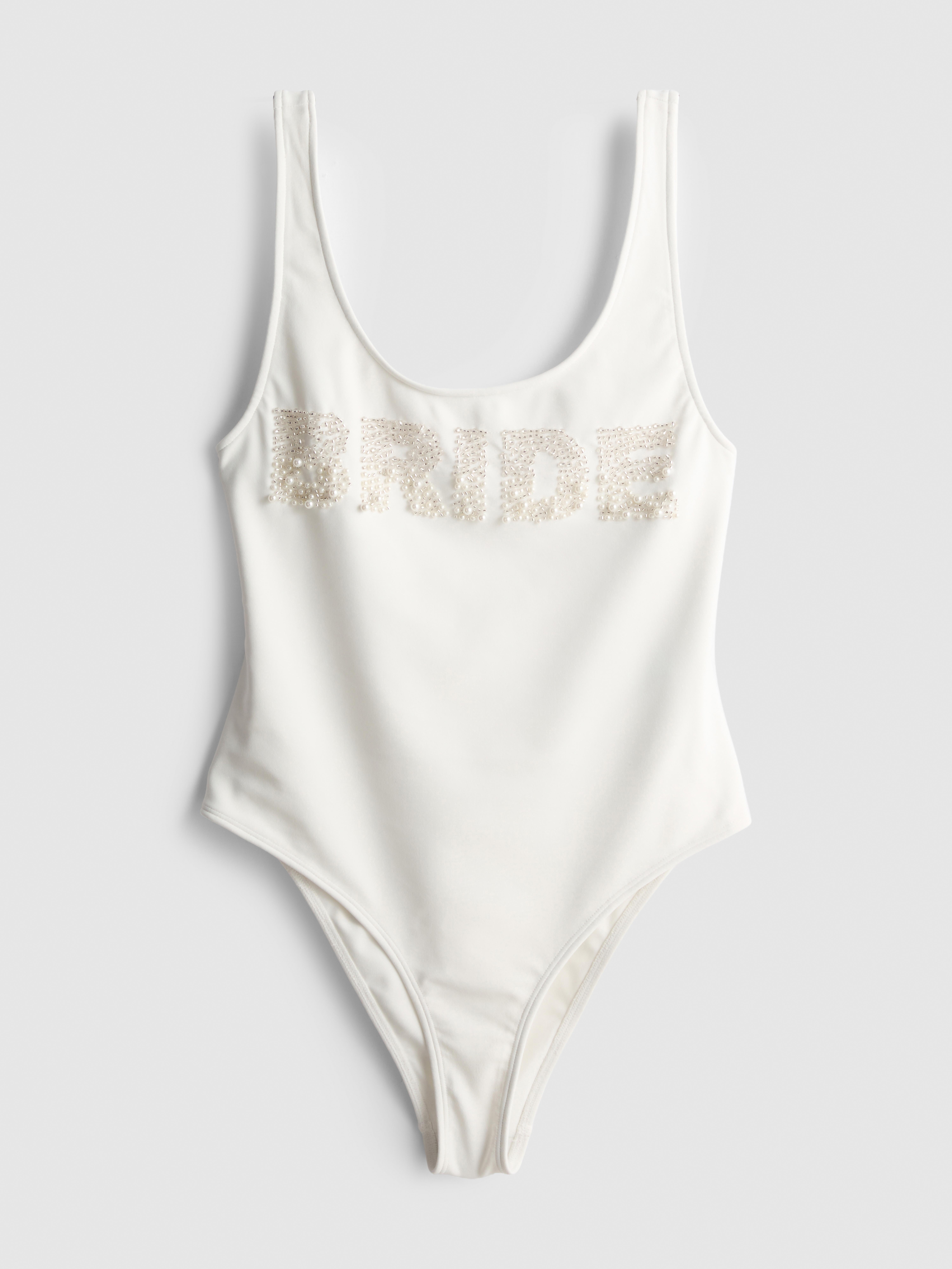 Beaded Pearl Bride Swimsuit