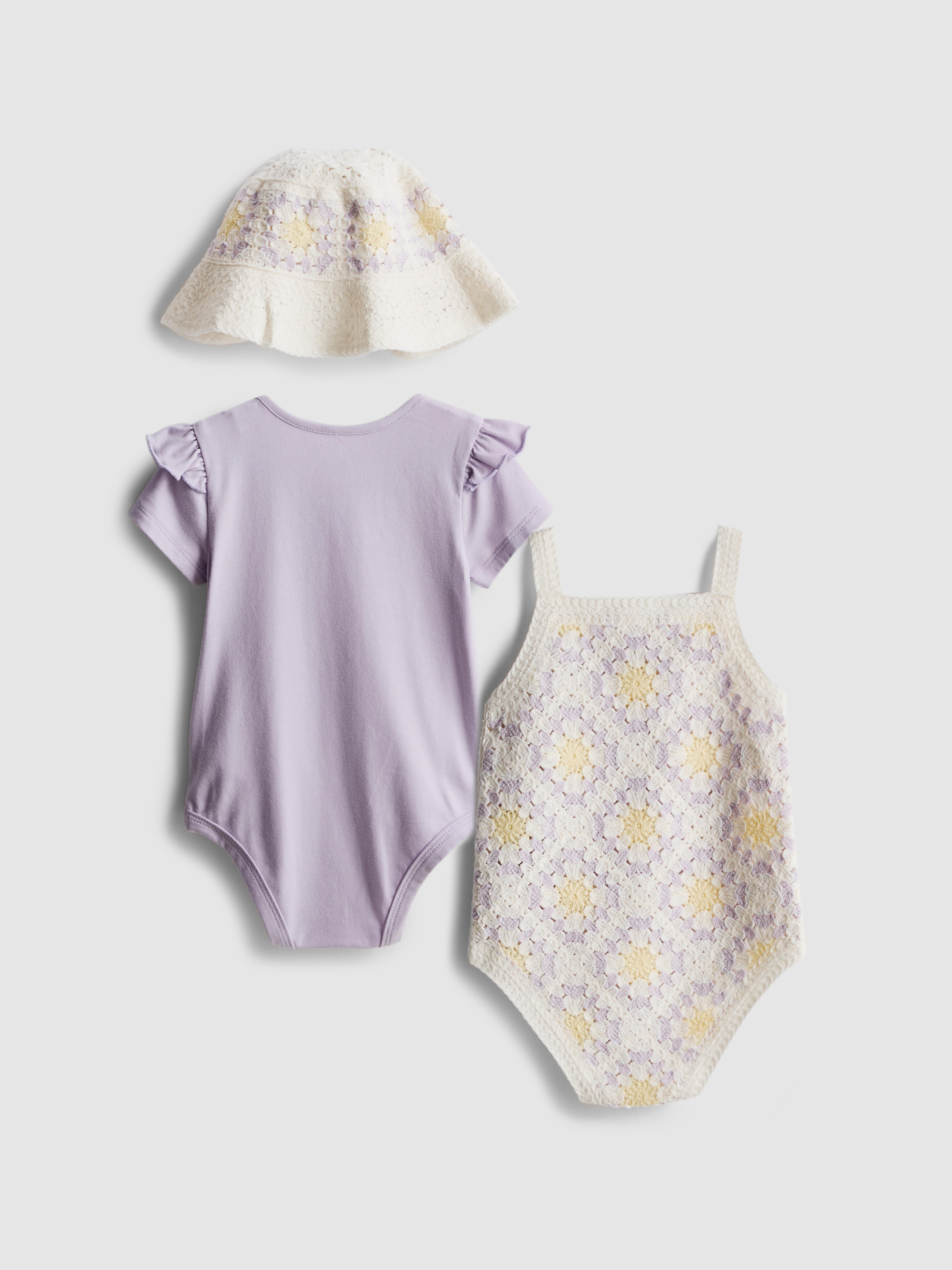 0-18mths | Newborn Crochet Romper Set