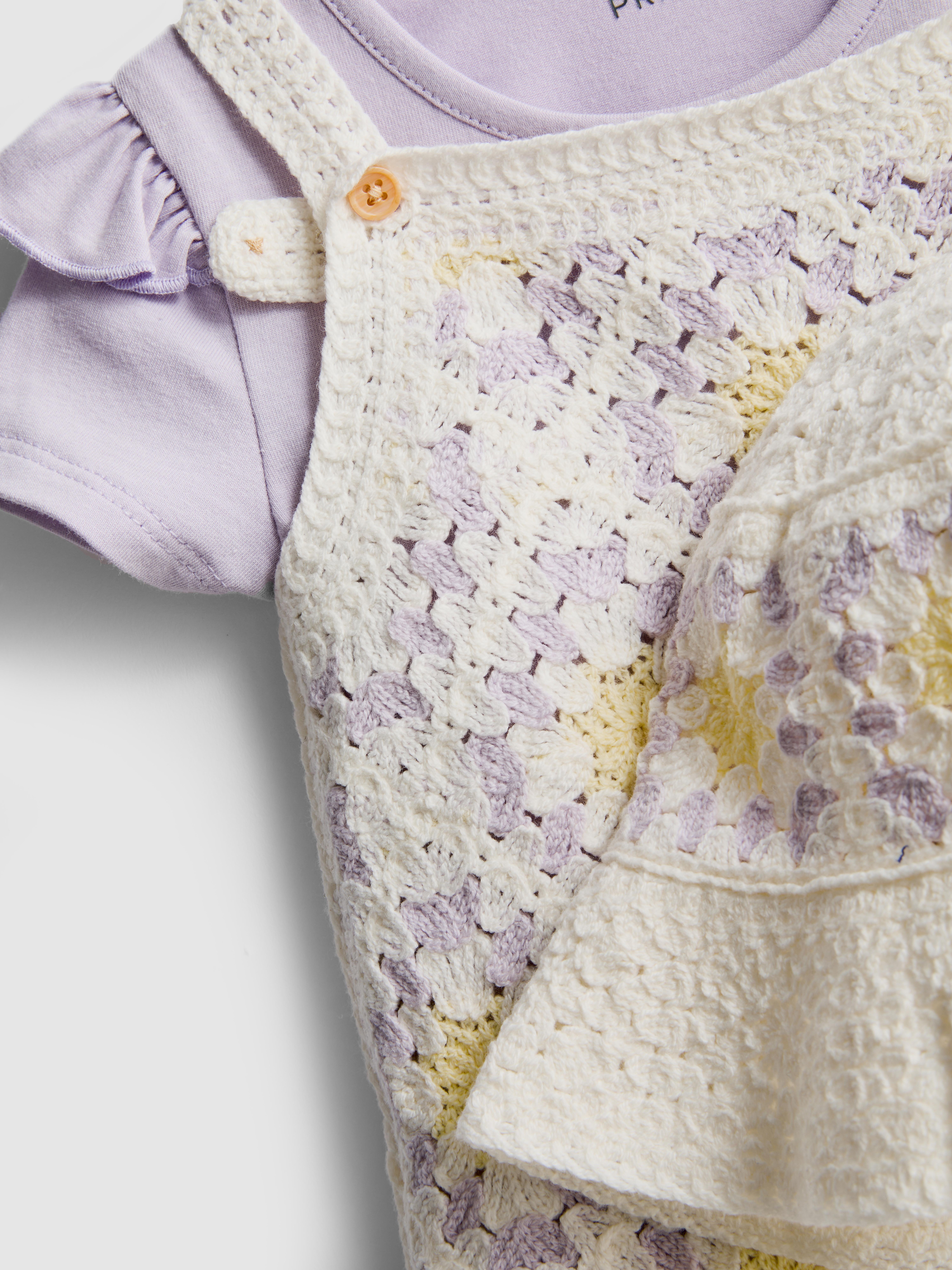 0-18mths | Newborn Crochet Romper Set