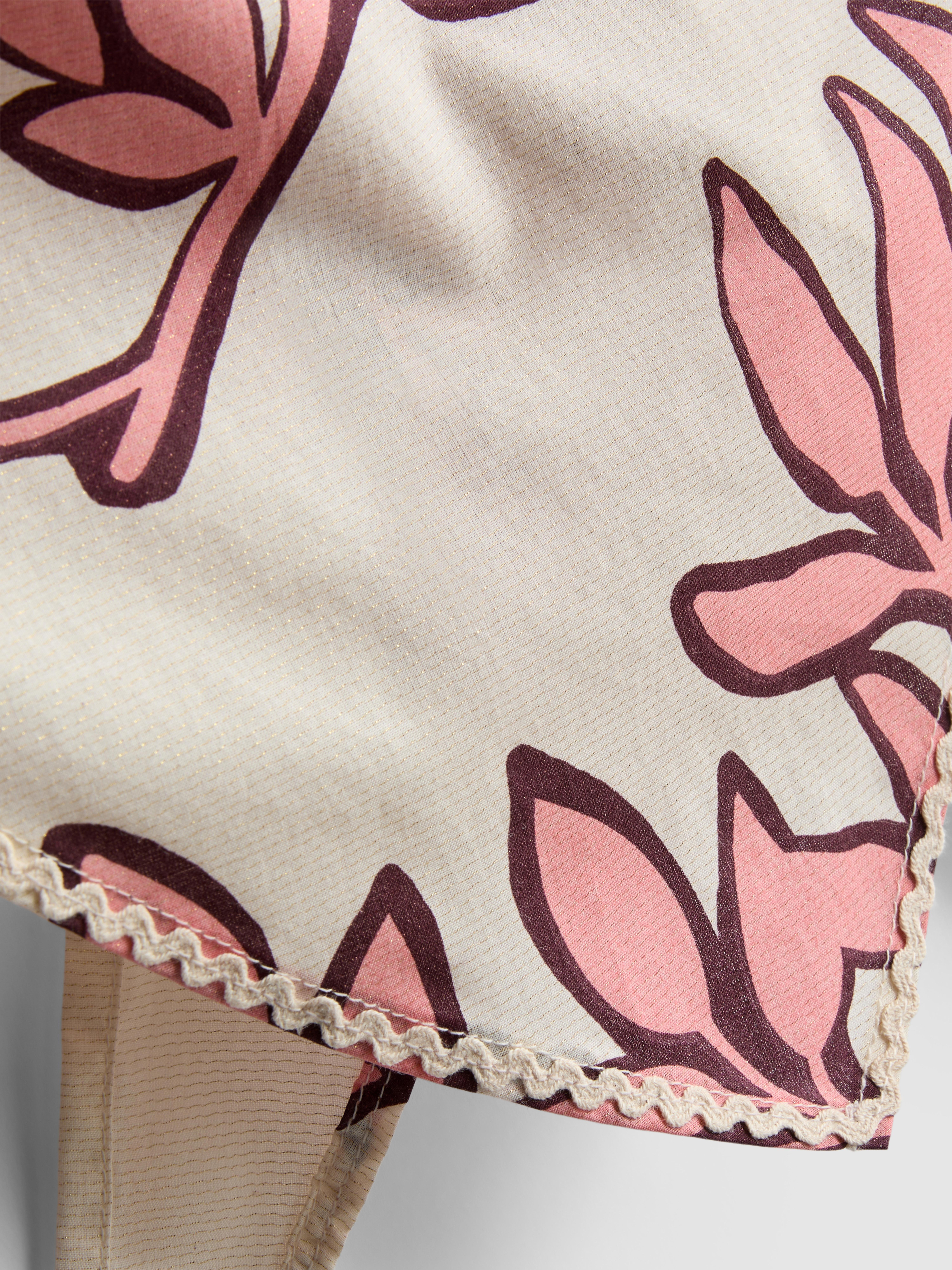 Leaf Print Bandana Tie Top