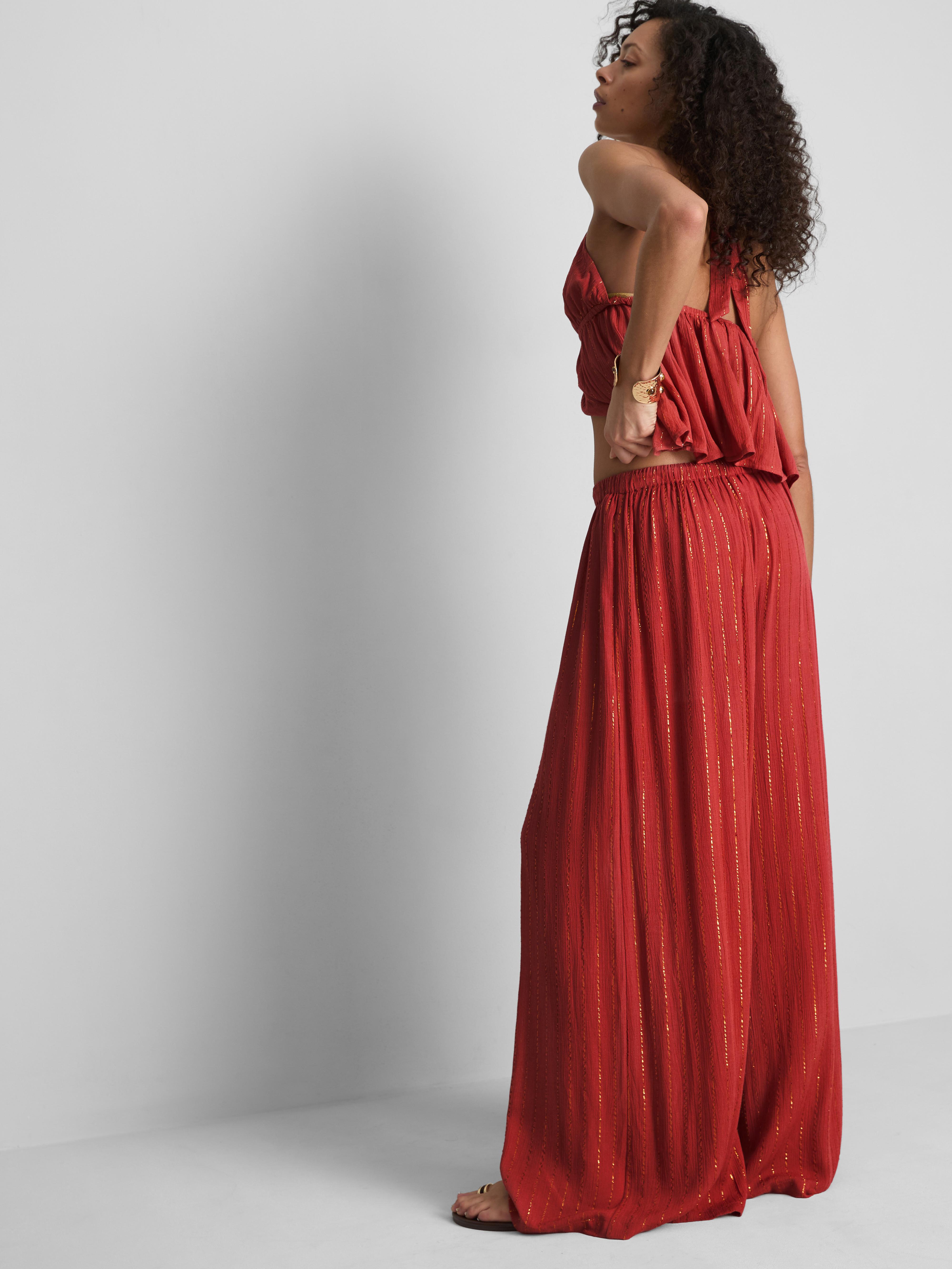 Paula Echevarría Wide Leg Sparkle Trousers