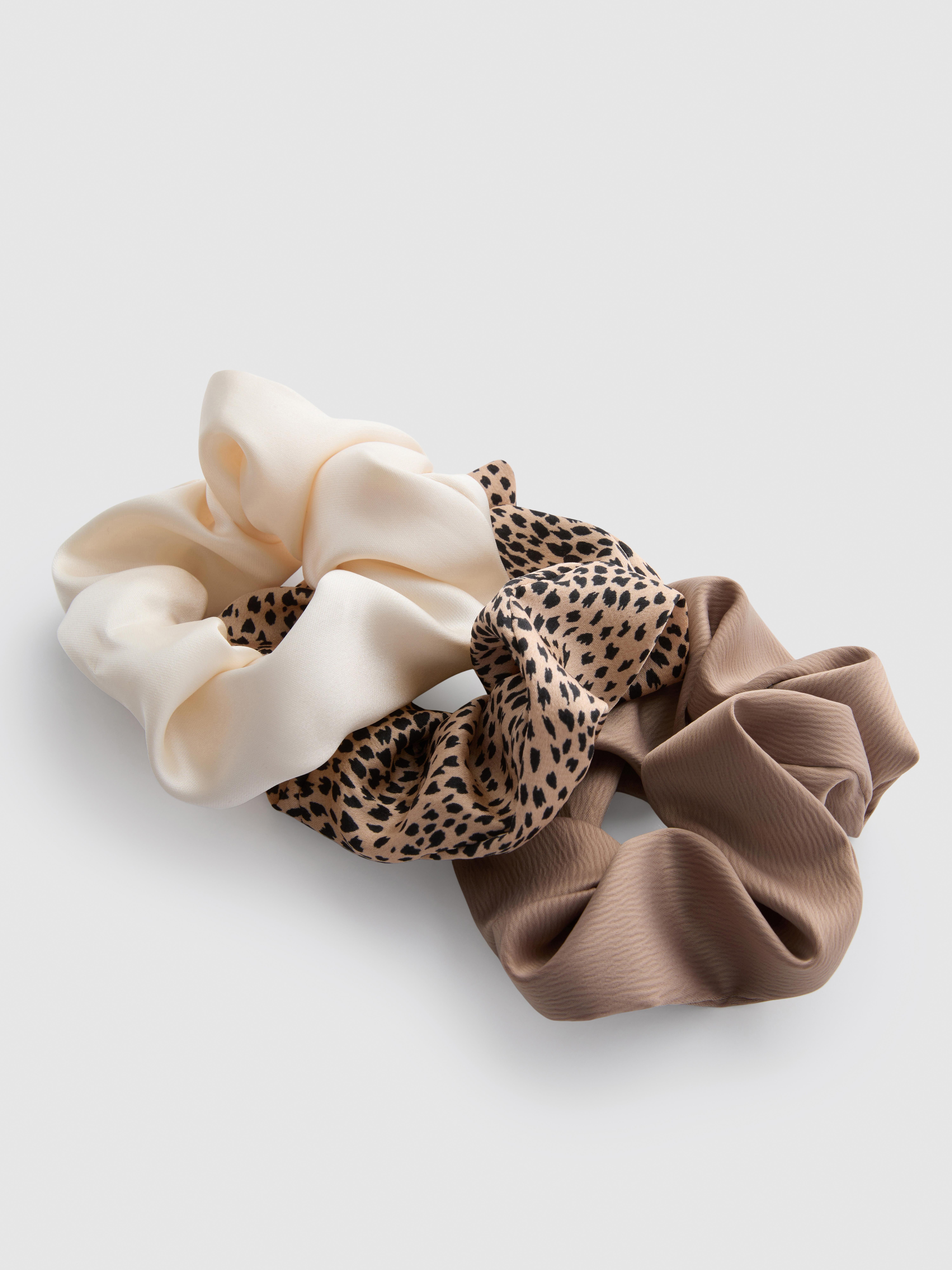 Satijnen haarschrunchies, set van 3