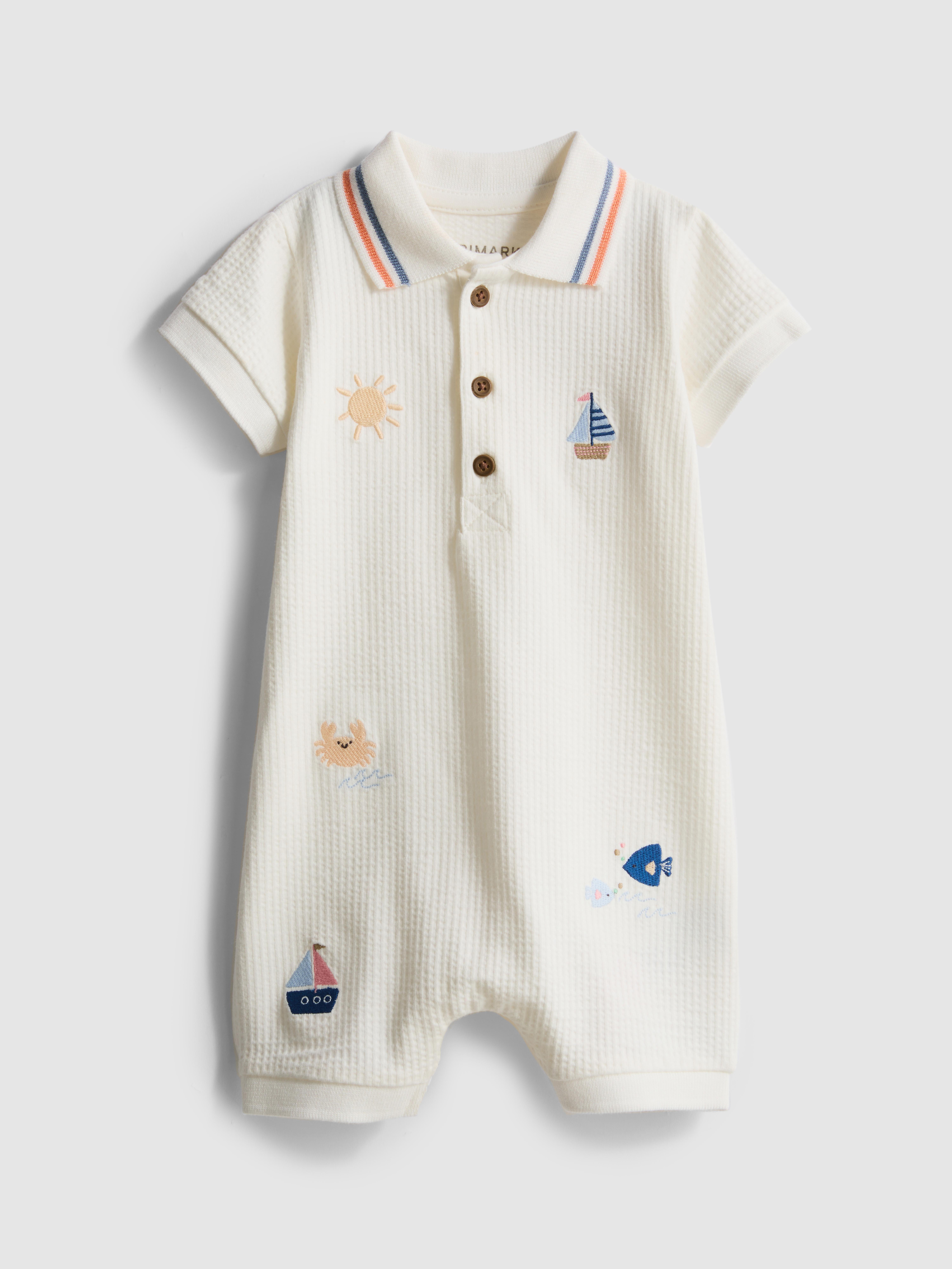 0-18mths | Textured Newborn Romper