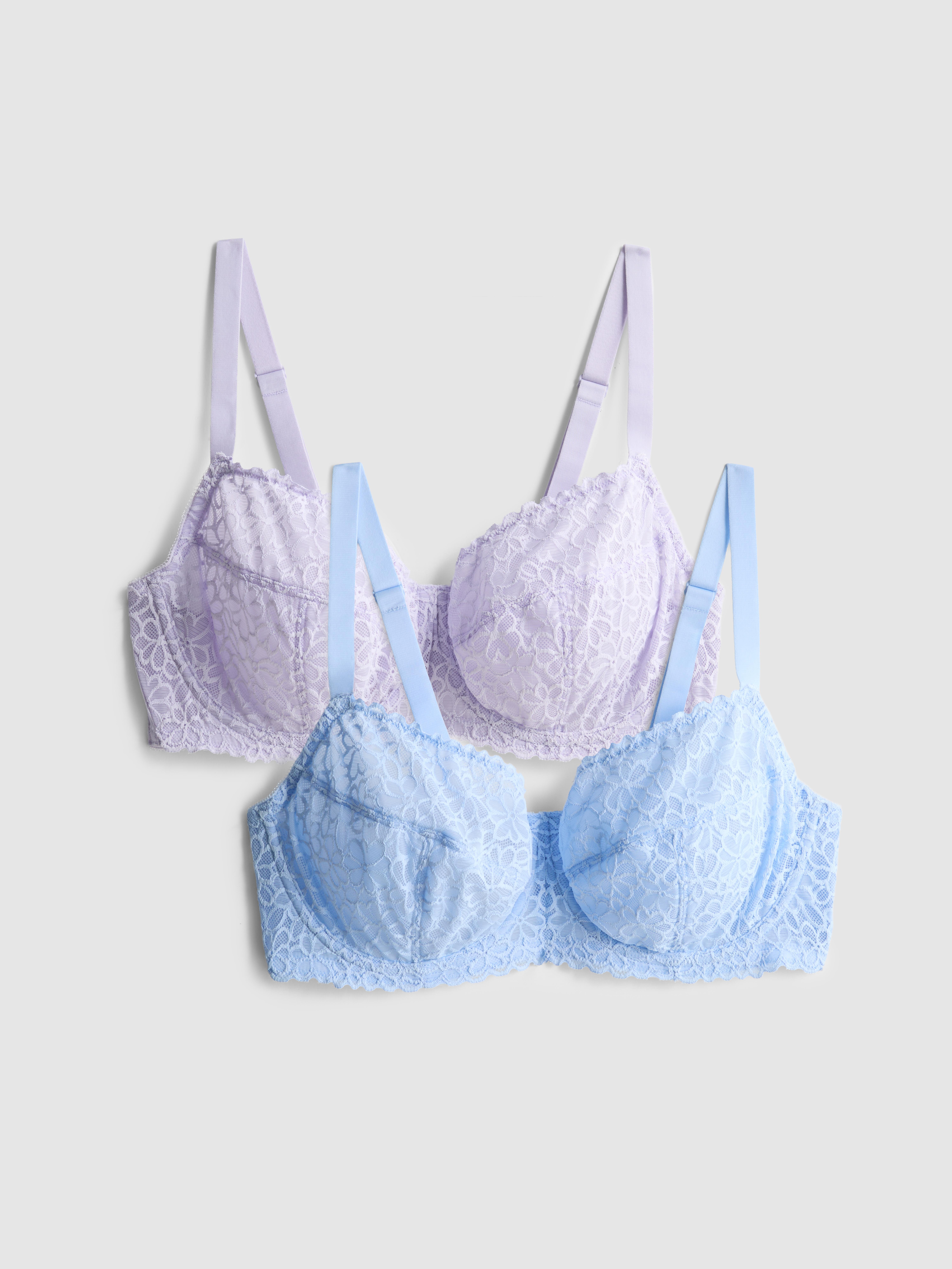 2pk D-H Lace Balcony Bras