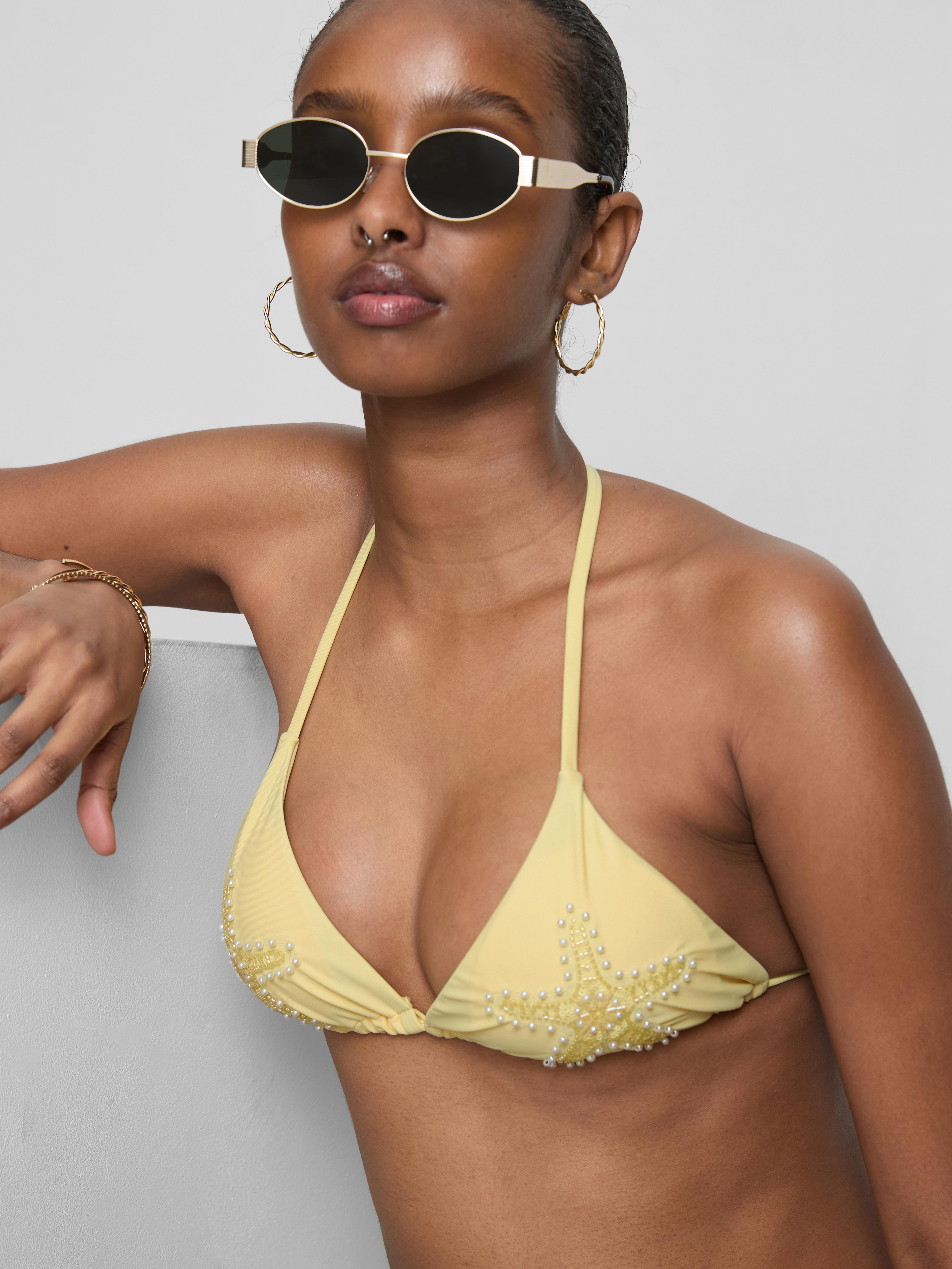 Pearl Starfish Triangle Bikini Top