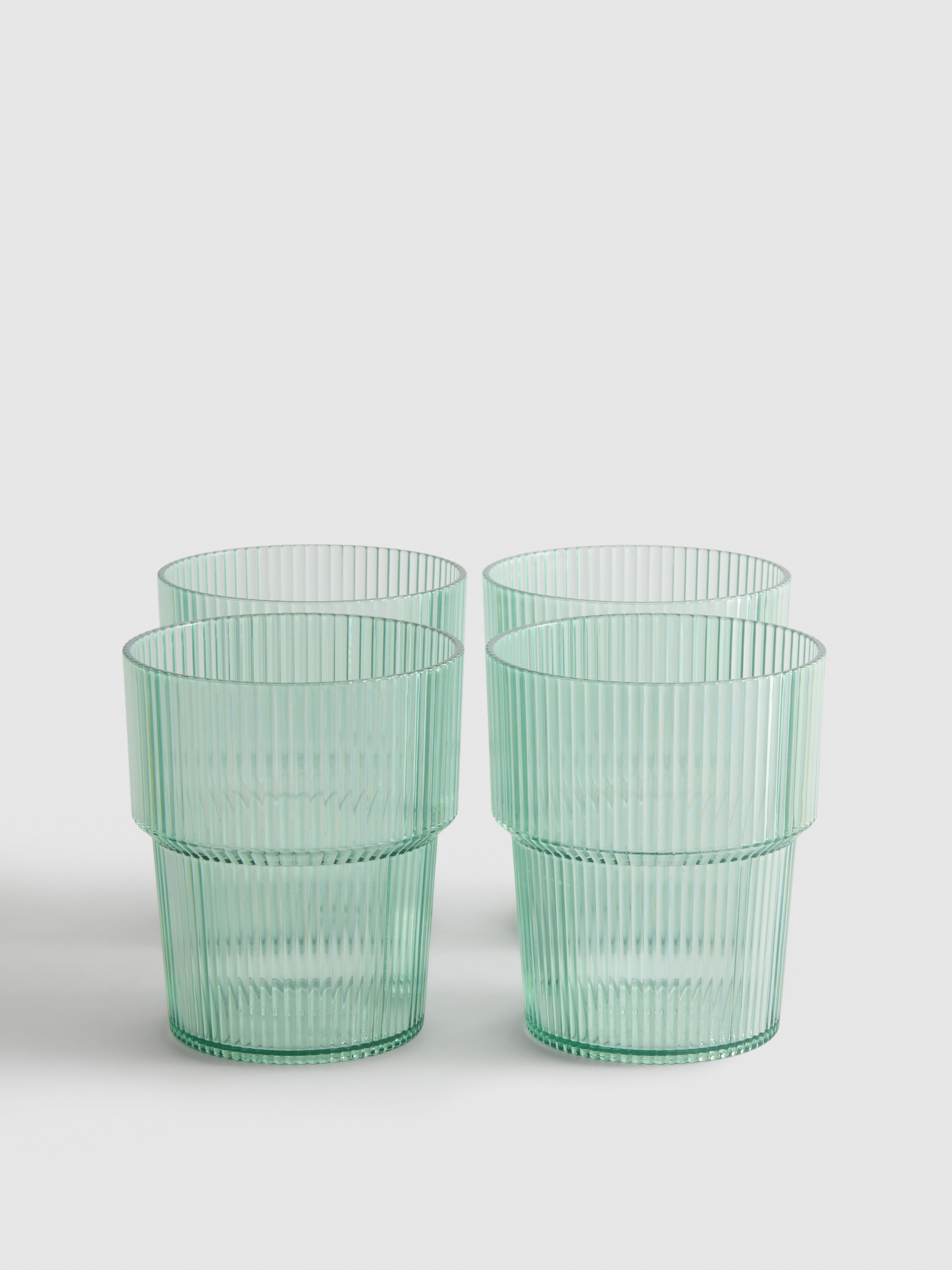 Stapelbare plastic bekertjes, set van 4