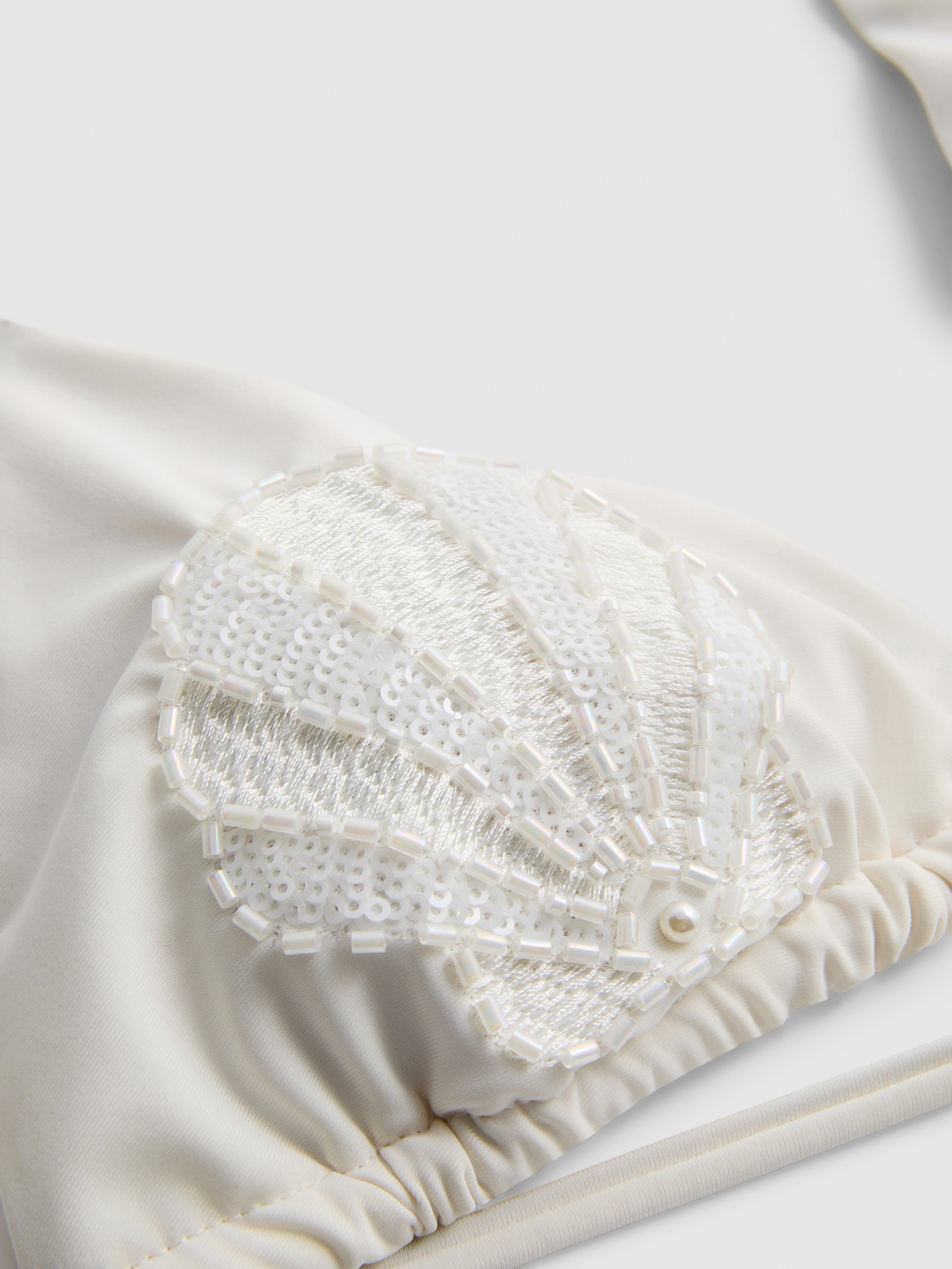 Shell Pearl Triangle Bikini Top