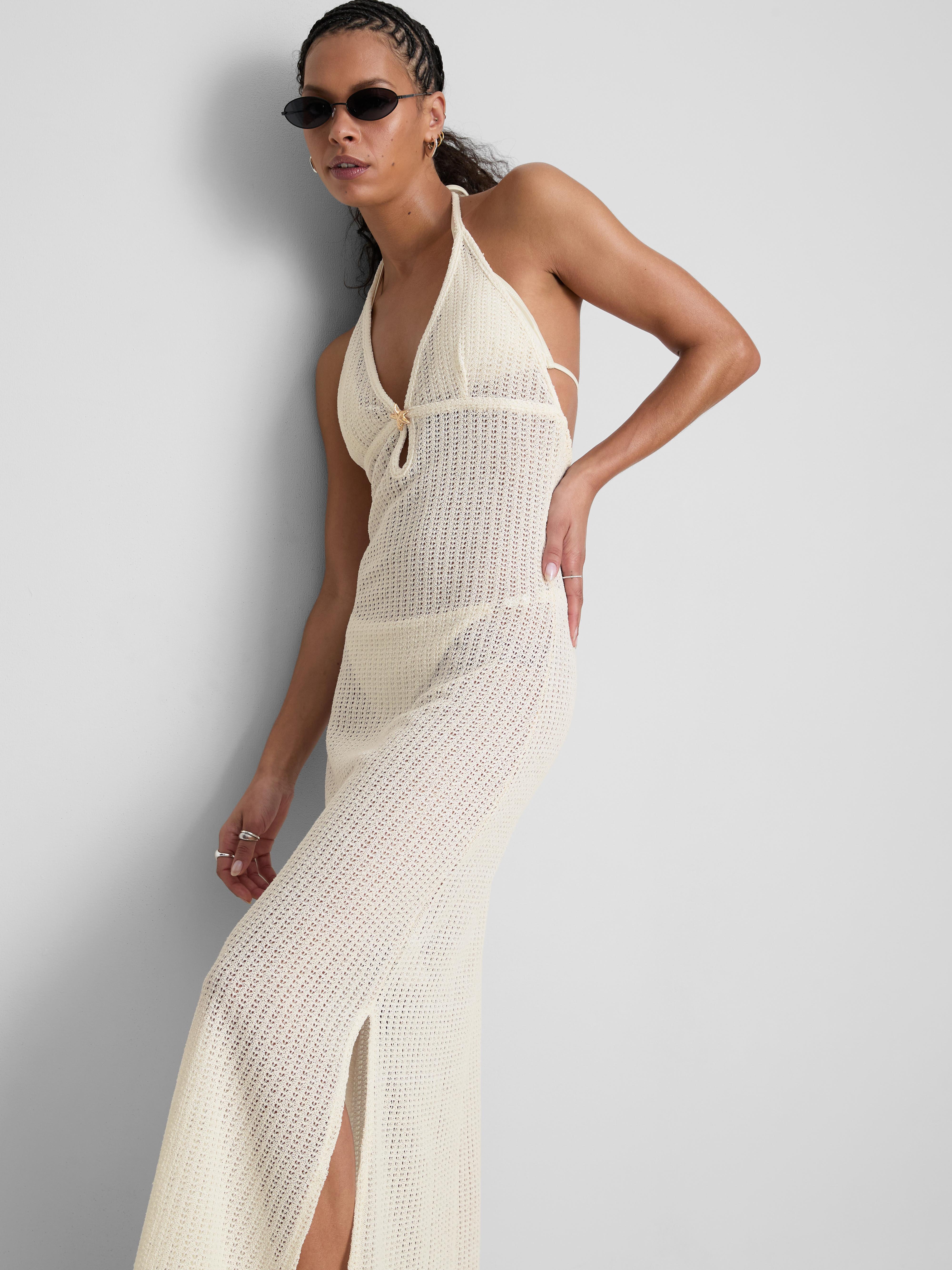 Crochet Starfish Beach Maxi Dress