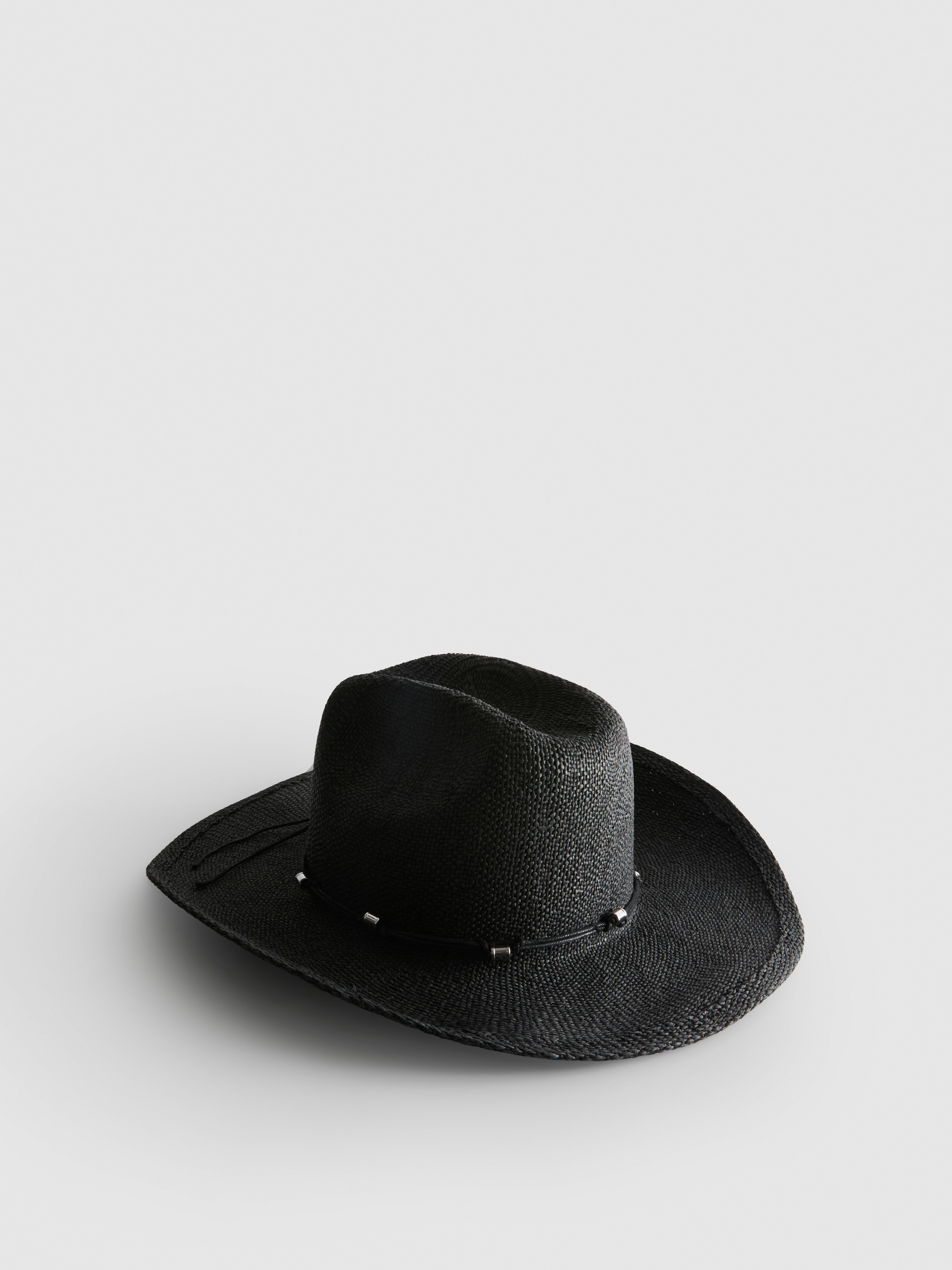 Cowboyhoed van stro met rand