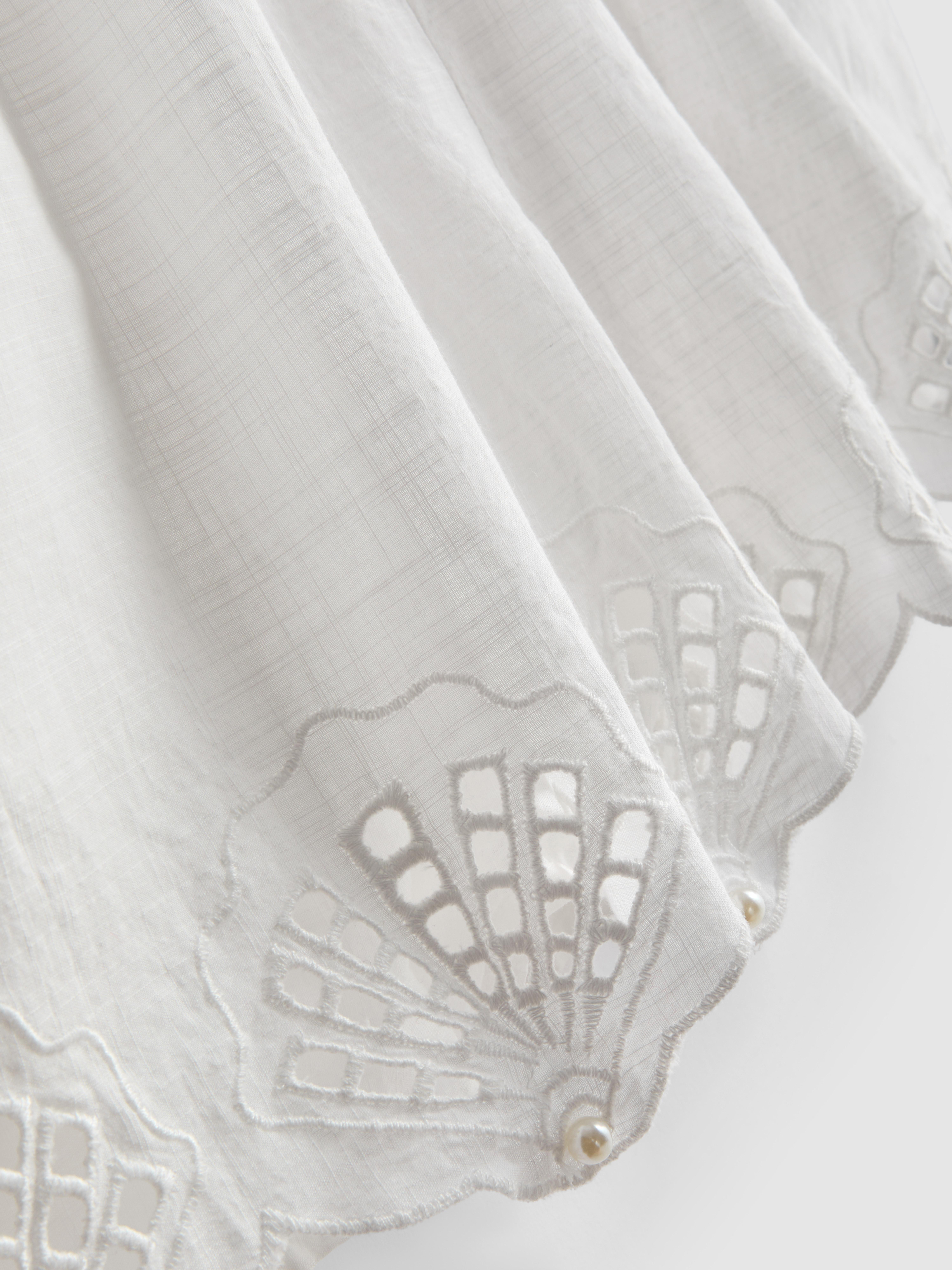 Cotton Shell Cut-Out Beach Shorts