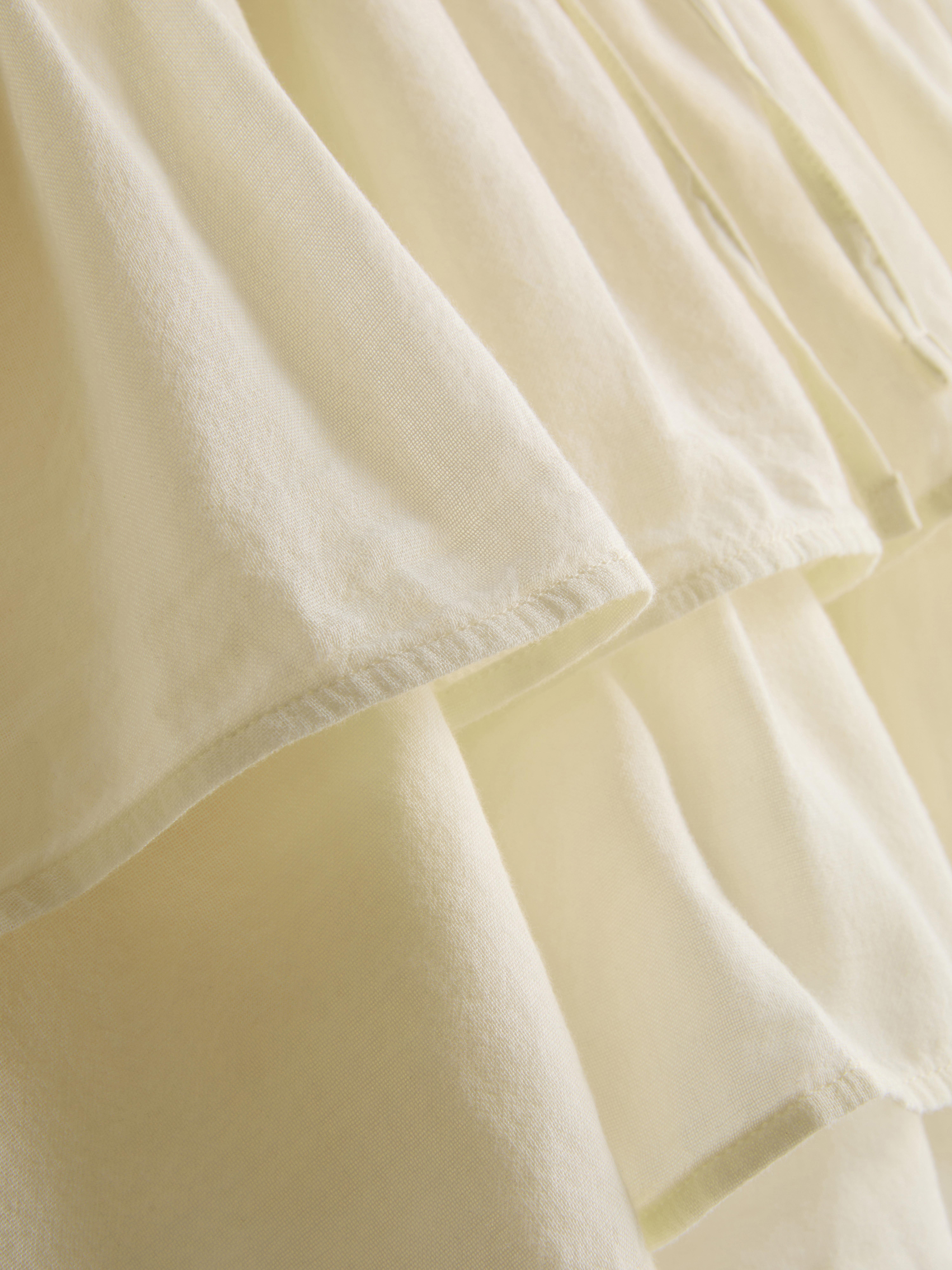 Cotton Tiered Ruffle Mini Skirt