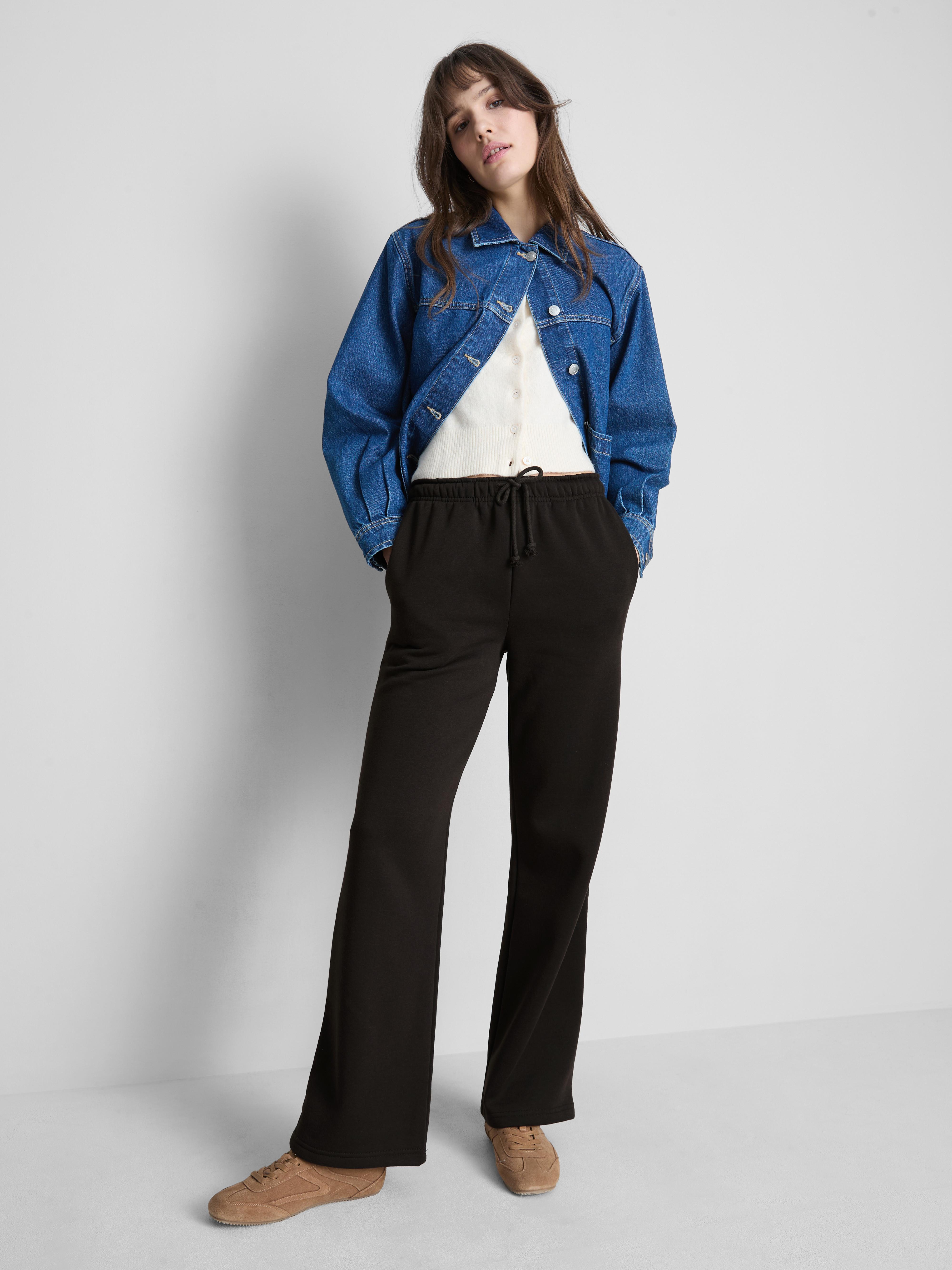 Cotton Blend Straight Leg Joggers