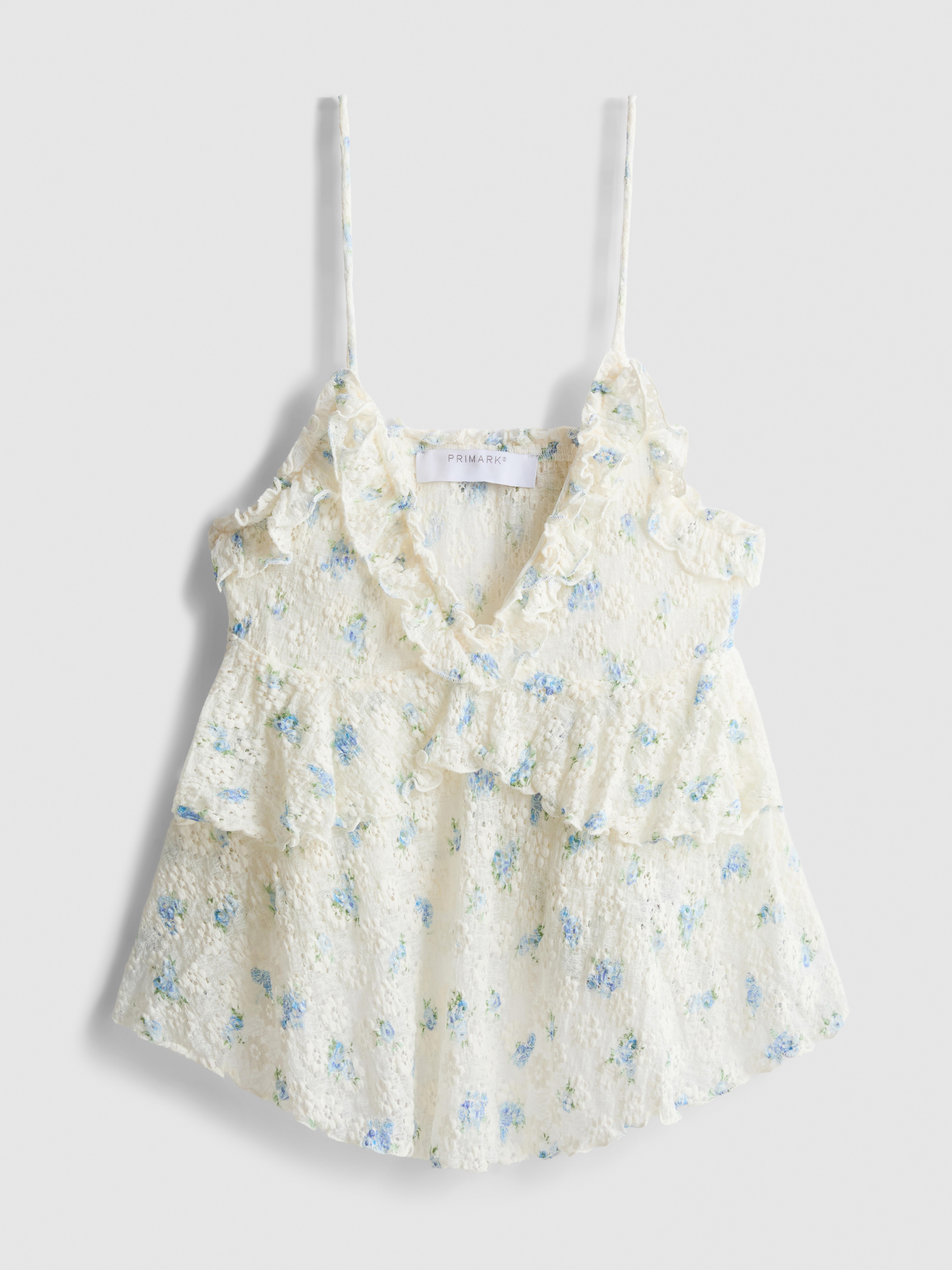 V-Neck Frill Cami Top