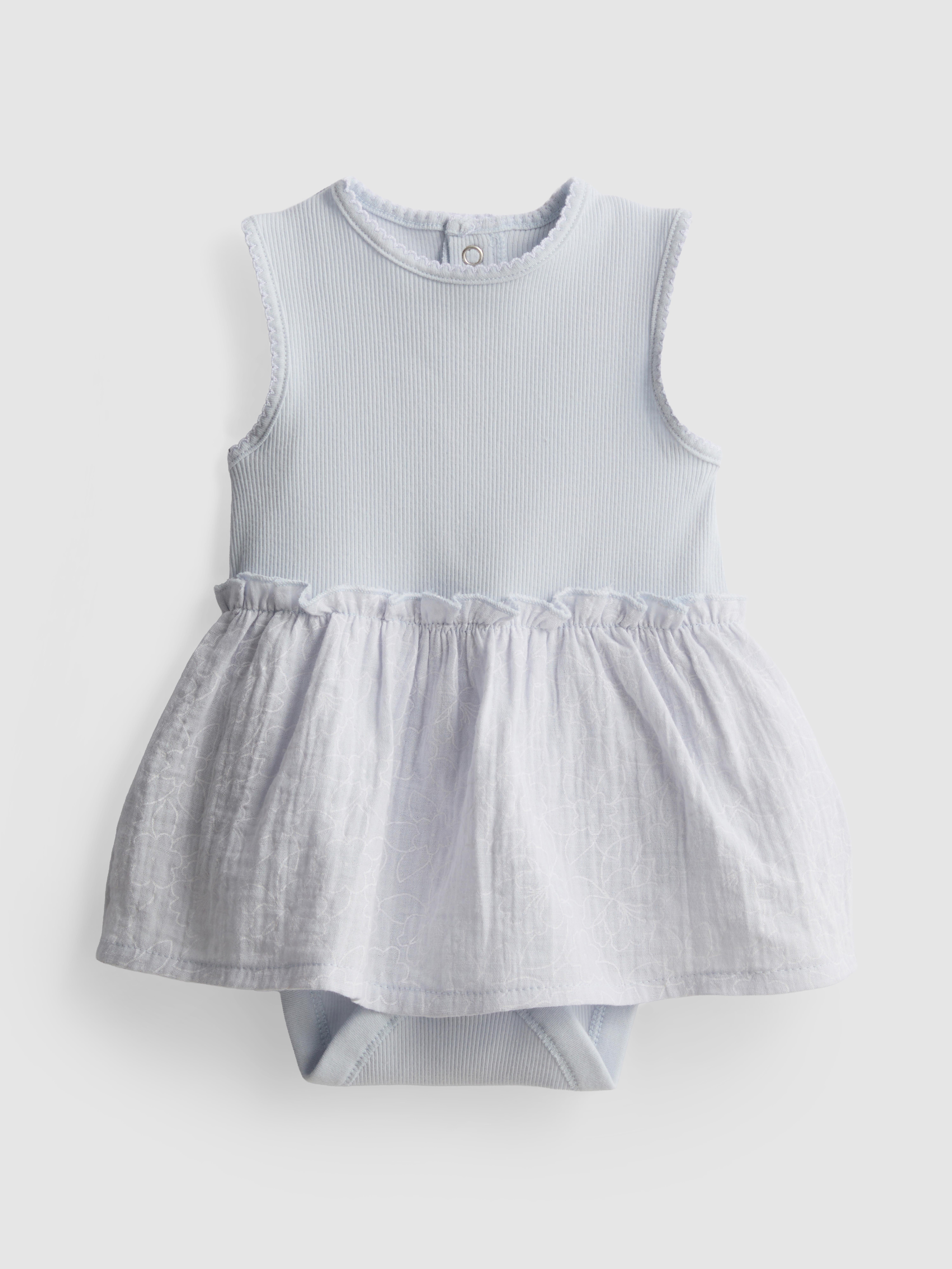 0-18mths | Ribbed Newborn Smock Dress