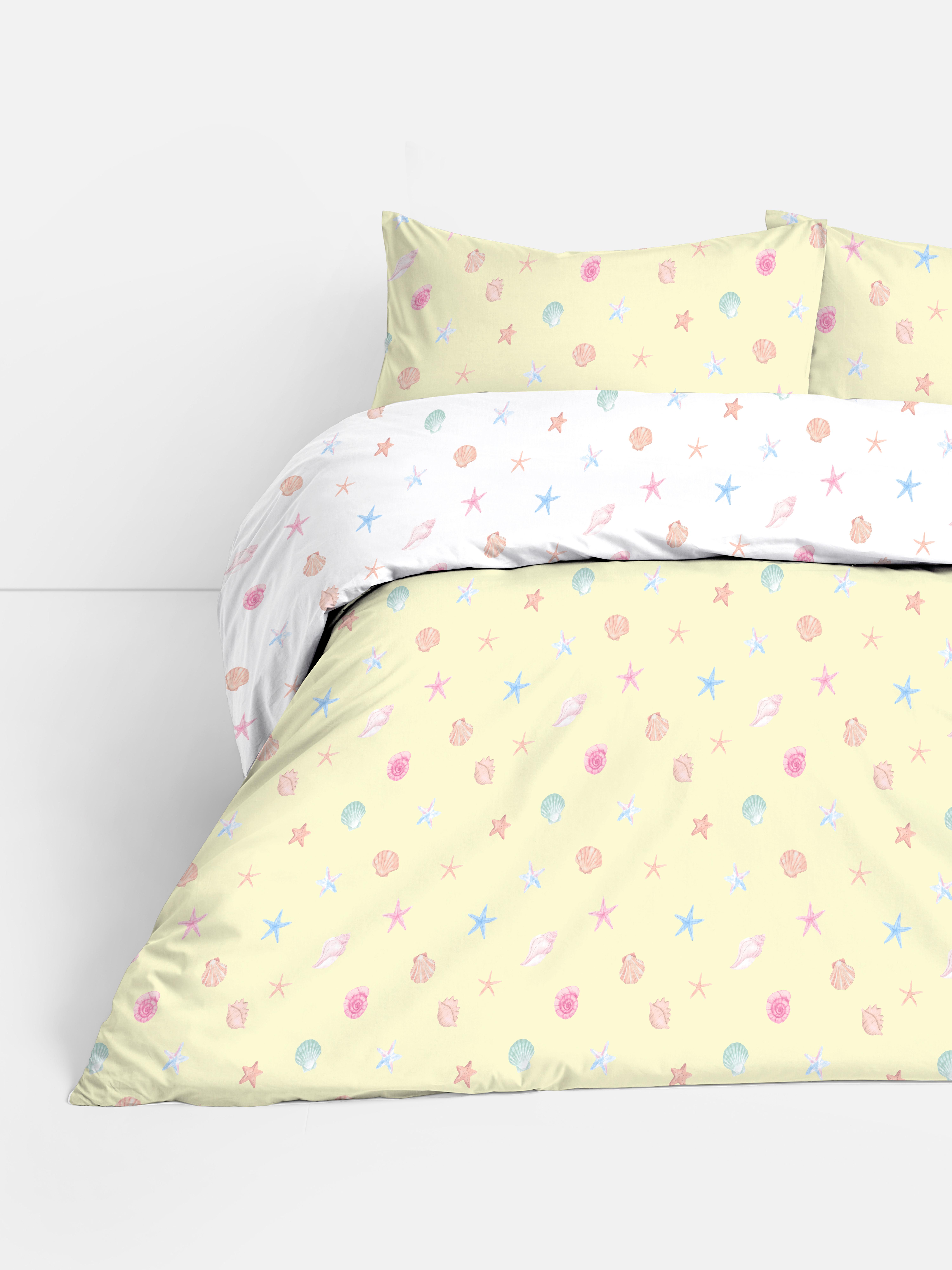 Parure de lit à imprimé coquillages