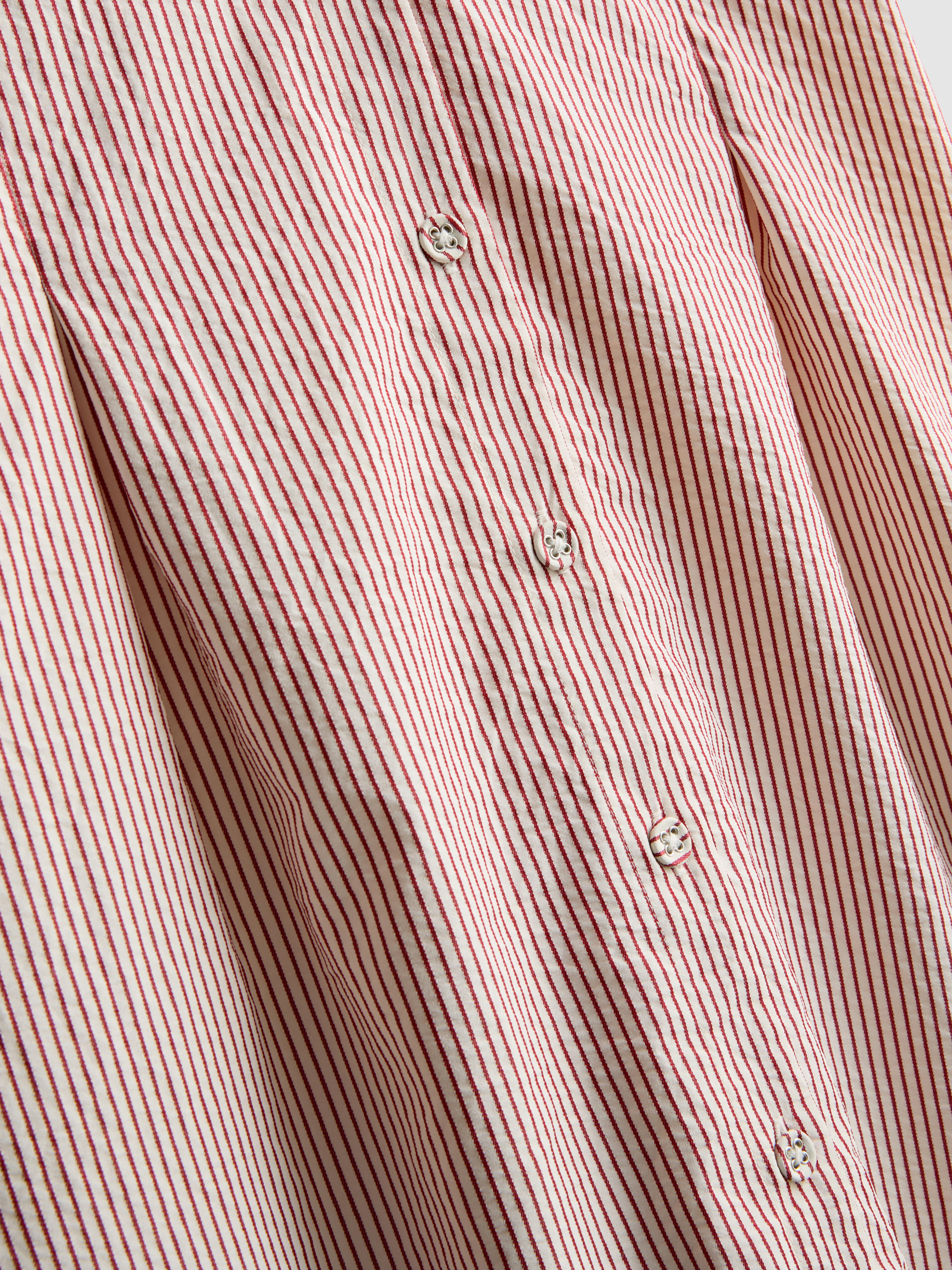 Striped Button-Front Mini Dress