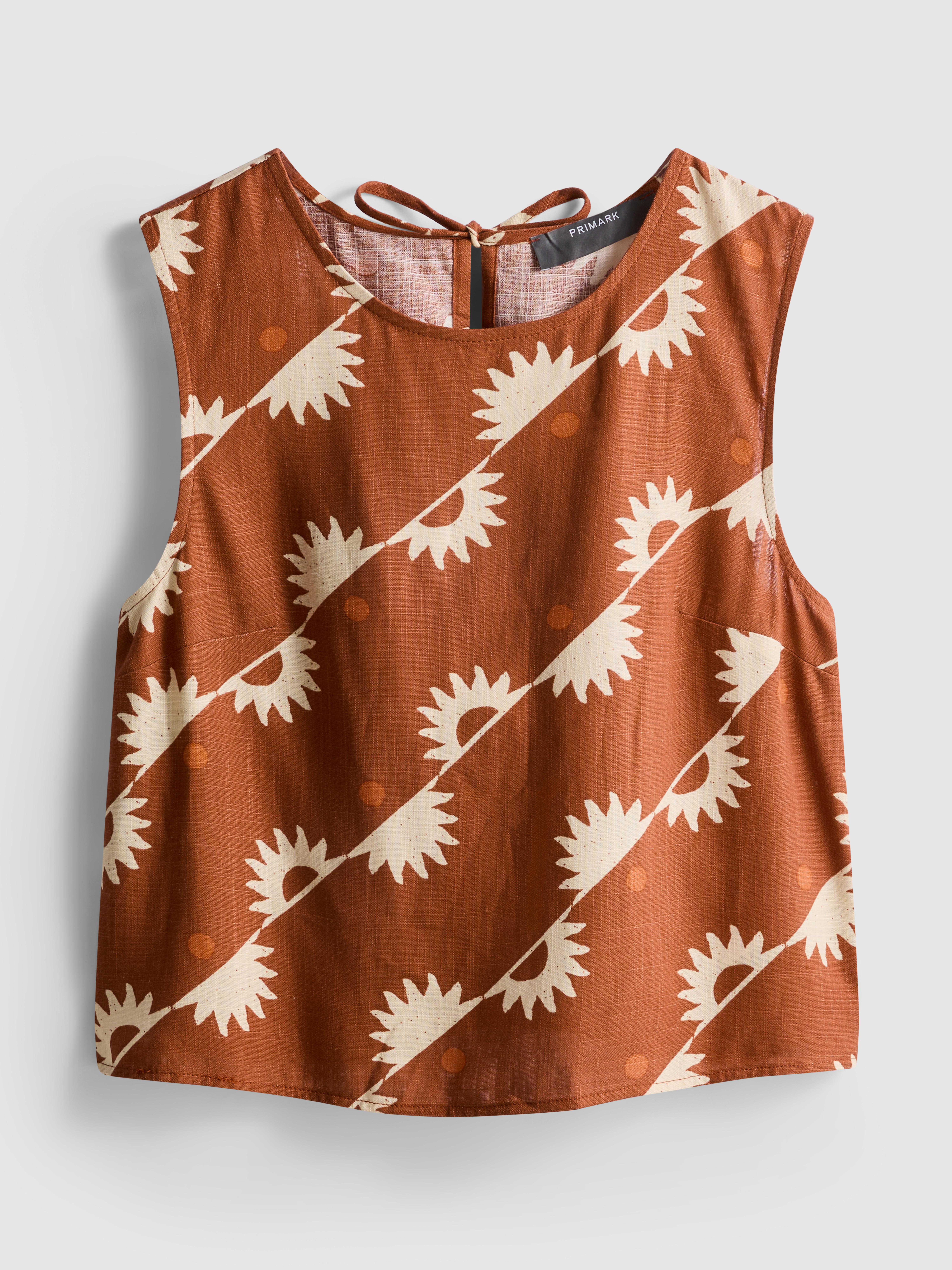 Débardeur en coton mélangé à motif