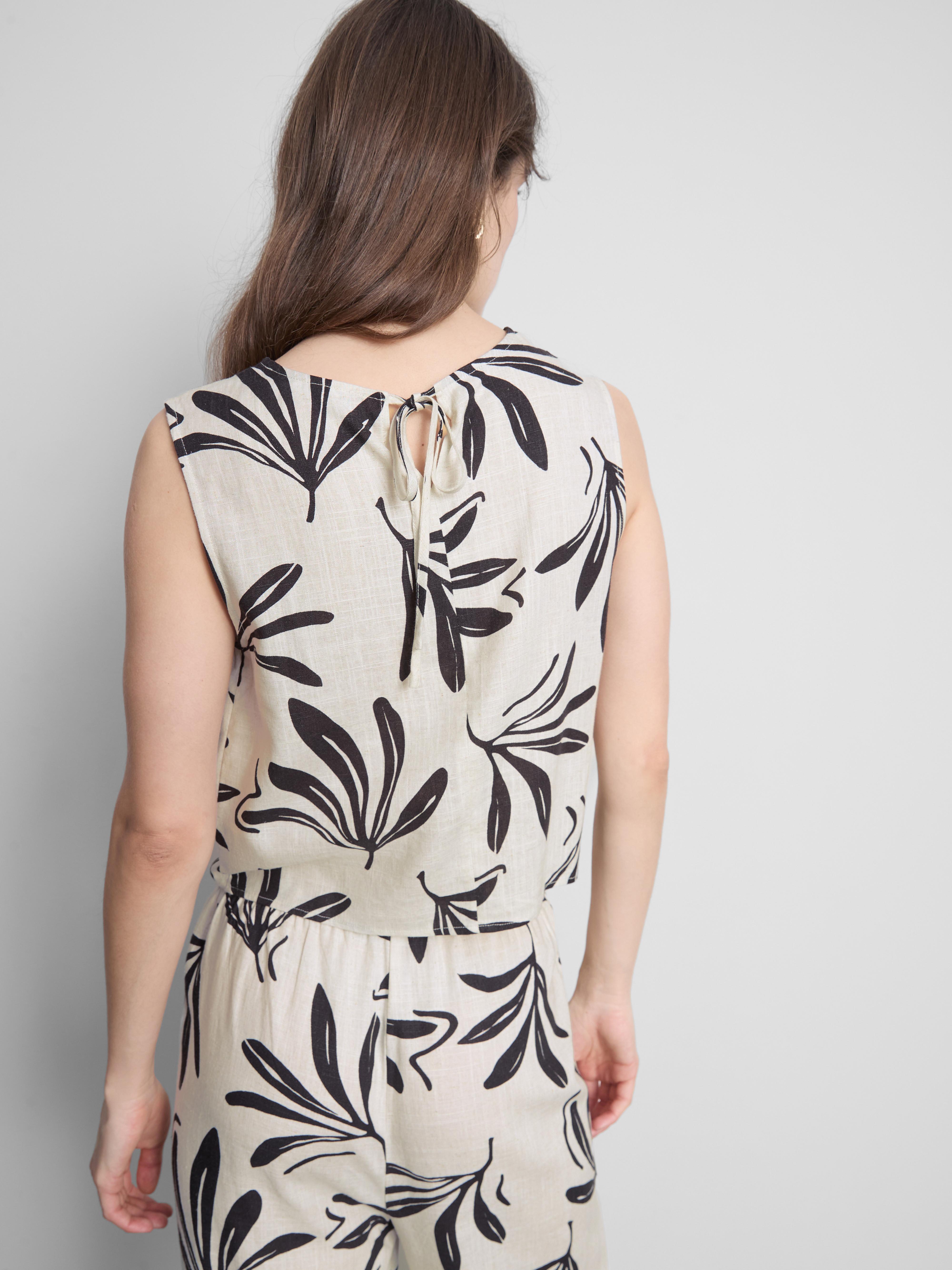 Débardeur en coton mélangé à motif