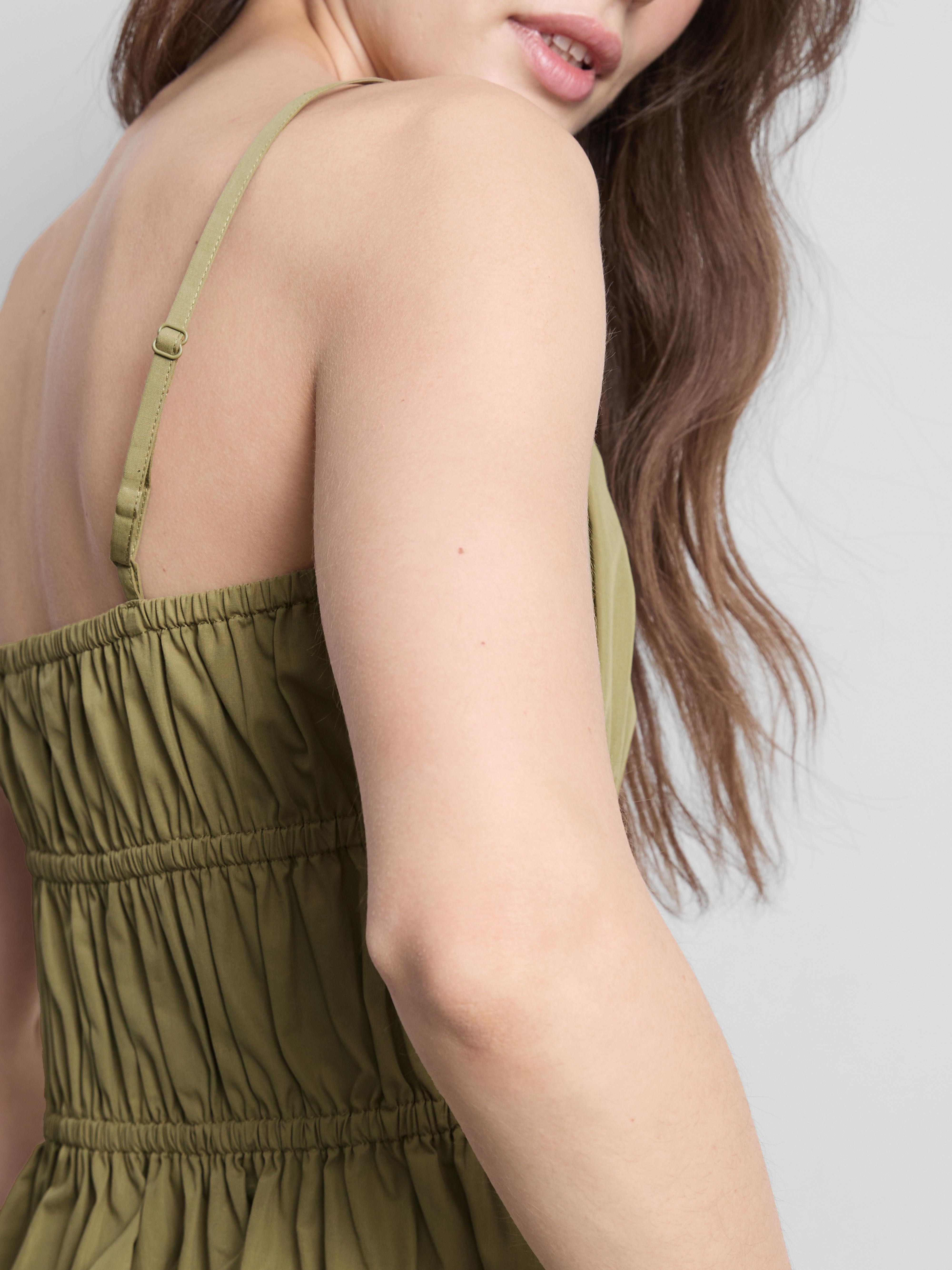 Ruched Cotton Poplin Cami Top