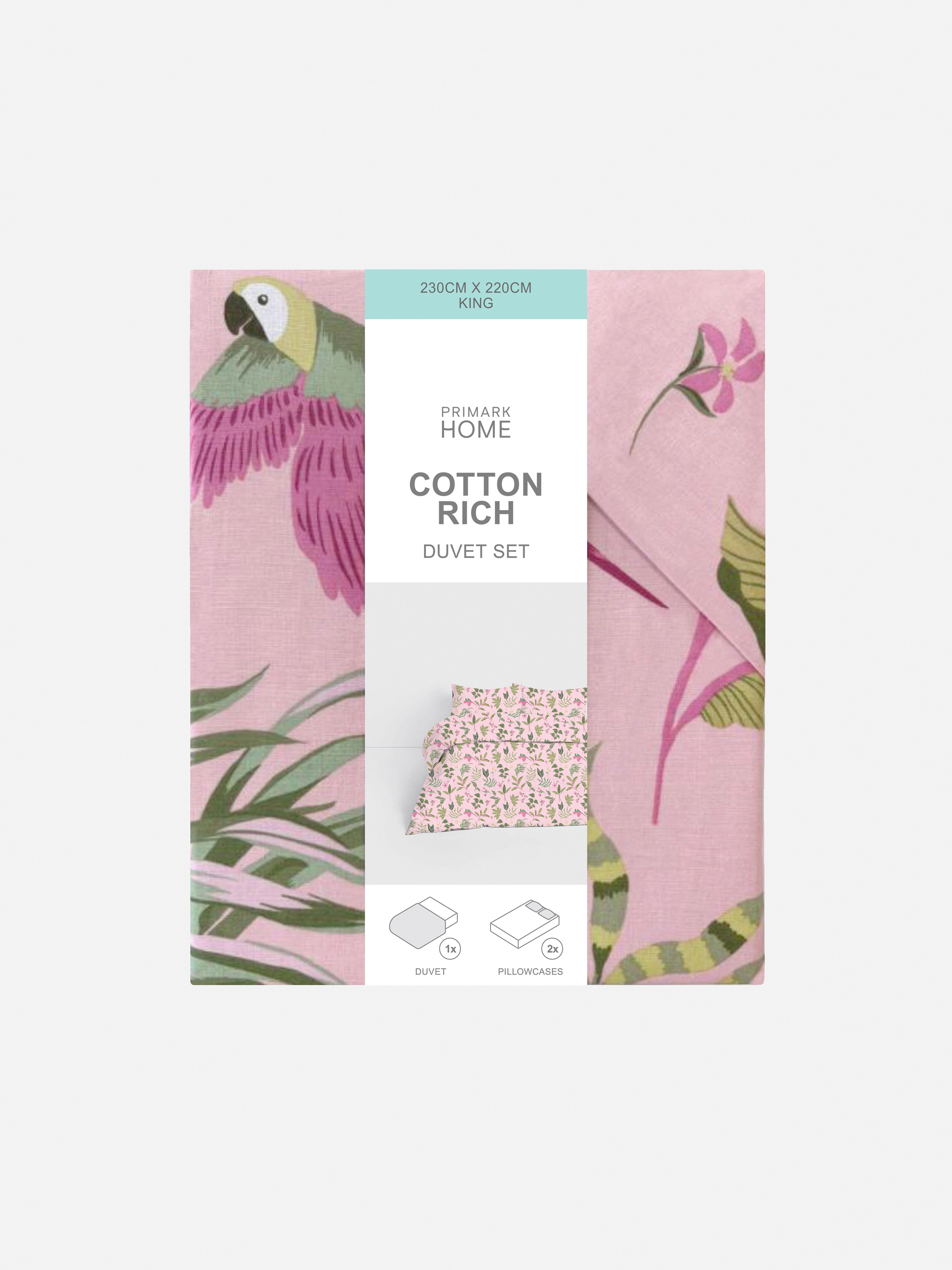 Tropical Floral King Duvet Cover Set