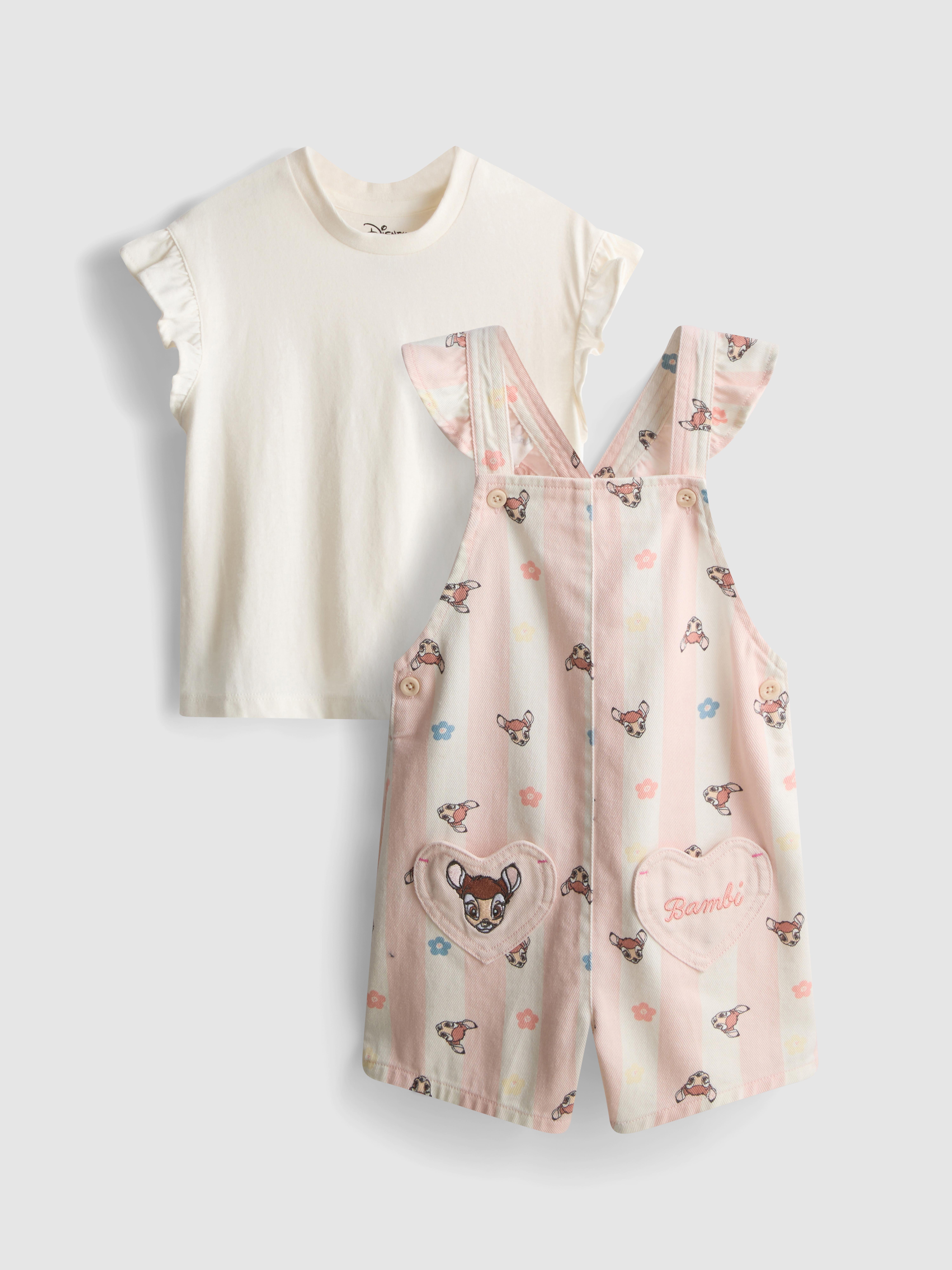 0-36 meses | Conj. t-shirt/jardineiras Disney Bambi