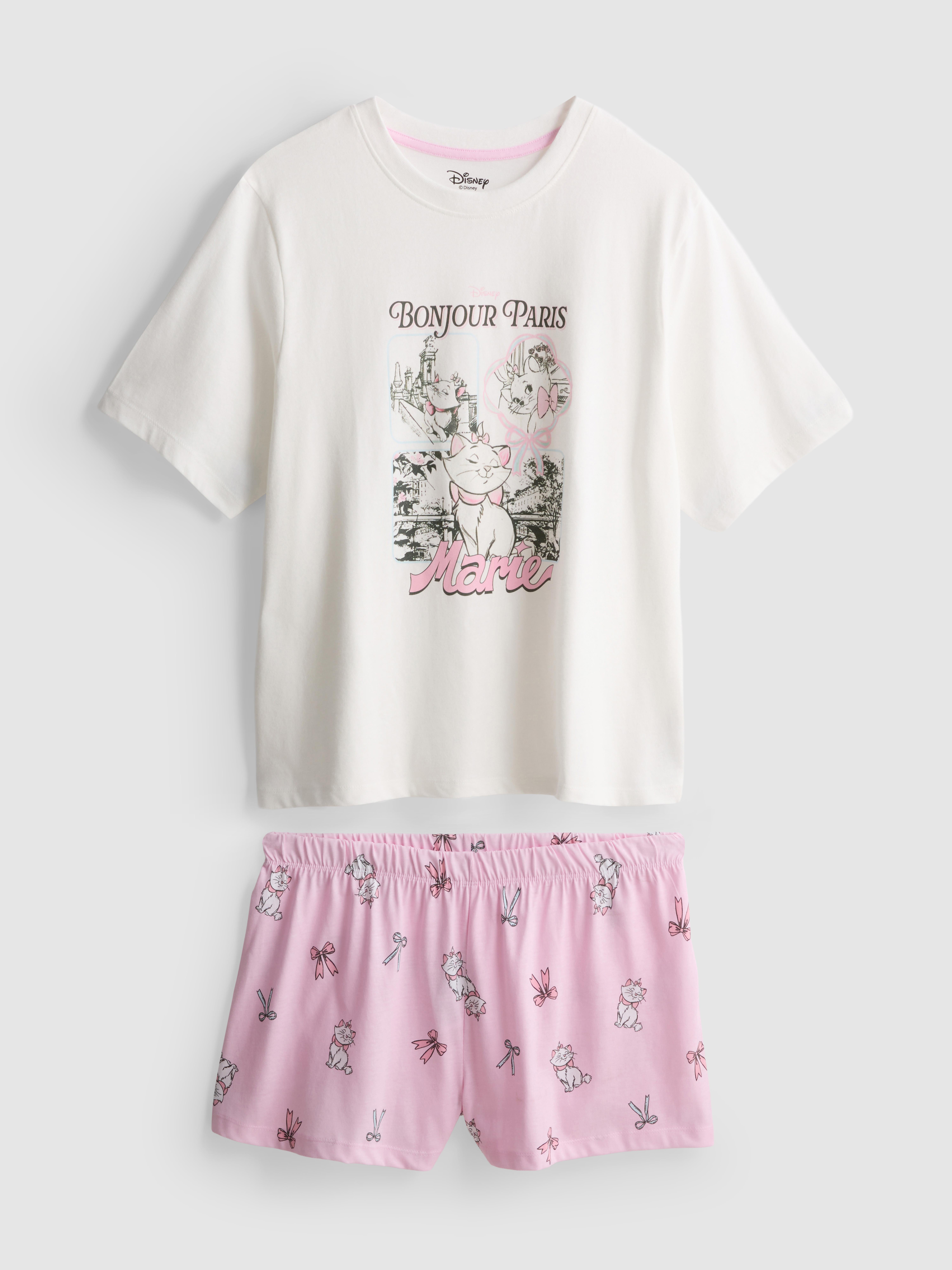 Kurzer „Disney Aristocats Marie“ Schlafanzug mit Grafik