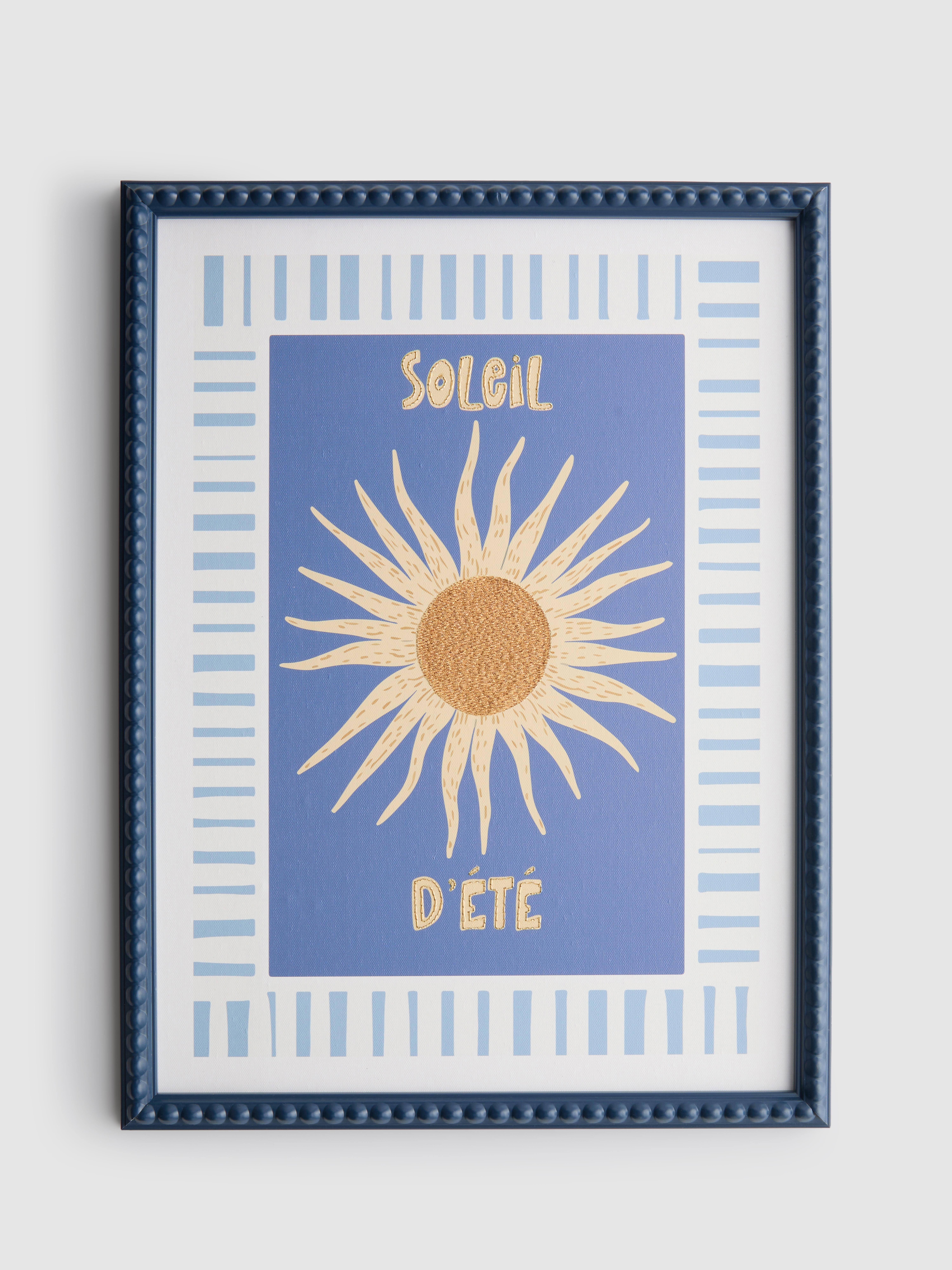 Gerahmtes Wandbild mit Sonnenmotiv